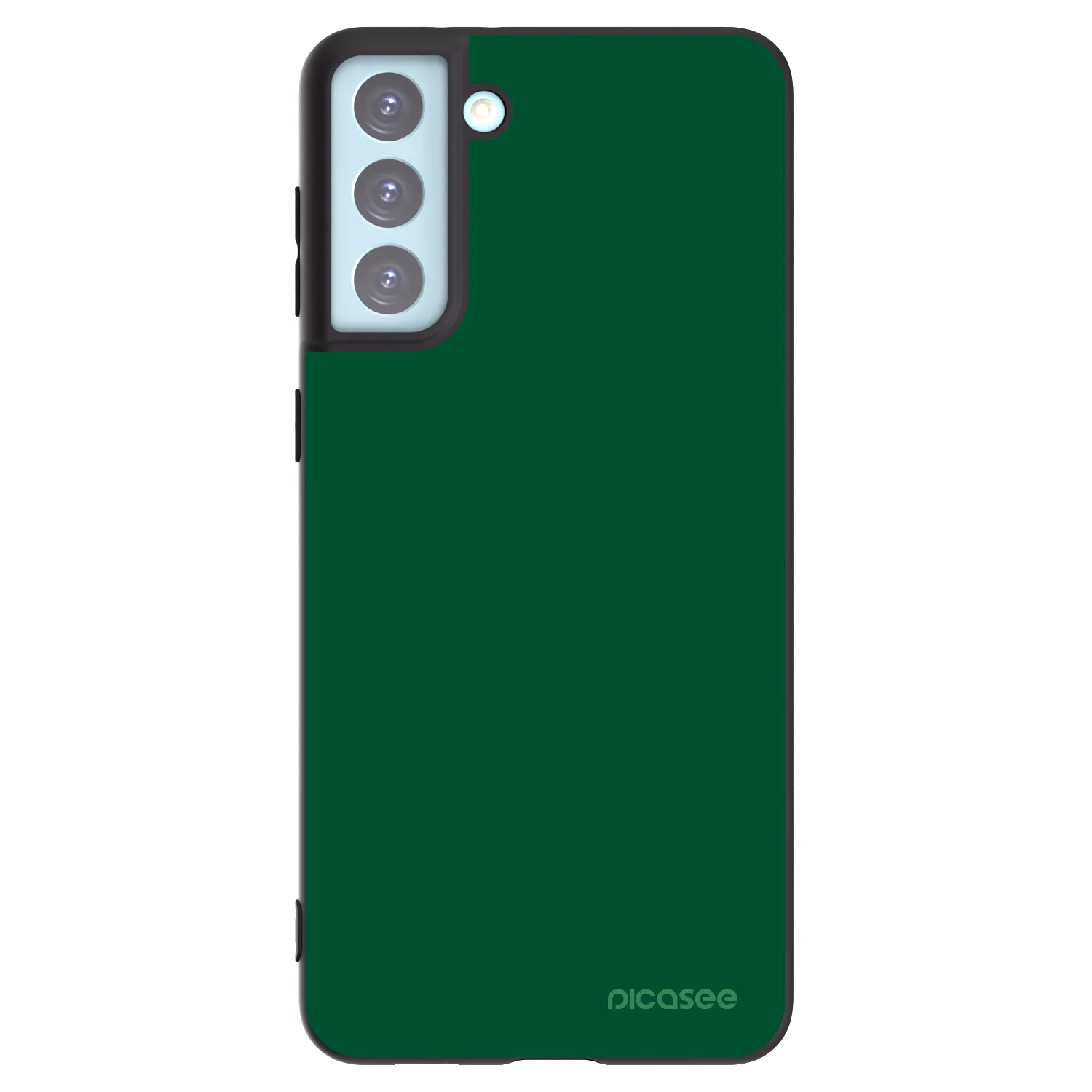 Picasee Μαύρη θήκη σιλικόνης για Samsung Galaxy S21+ 5G G996F - Green Gleam