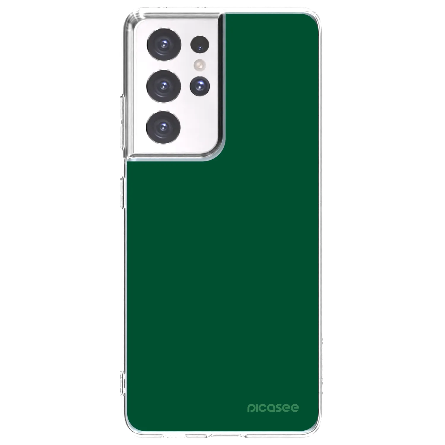 Picasee διαφανής θήκη σιλικόνης Samsung Galaxy S21 Ultra 5G G998B - Green Gleam