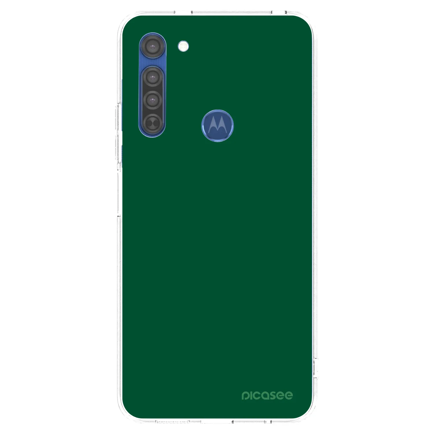 Picasee διαφανής θήκη σιλικόνης Motorola Moto G8 - Green Gleam