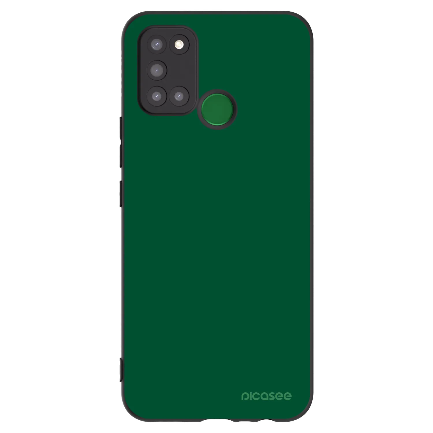 Picasee Μαύρη θήκη σιλικόνης για Realme 7i - Green Gleam