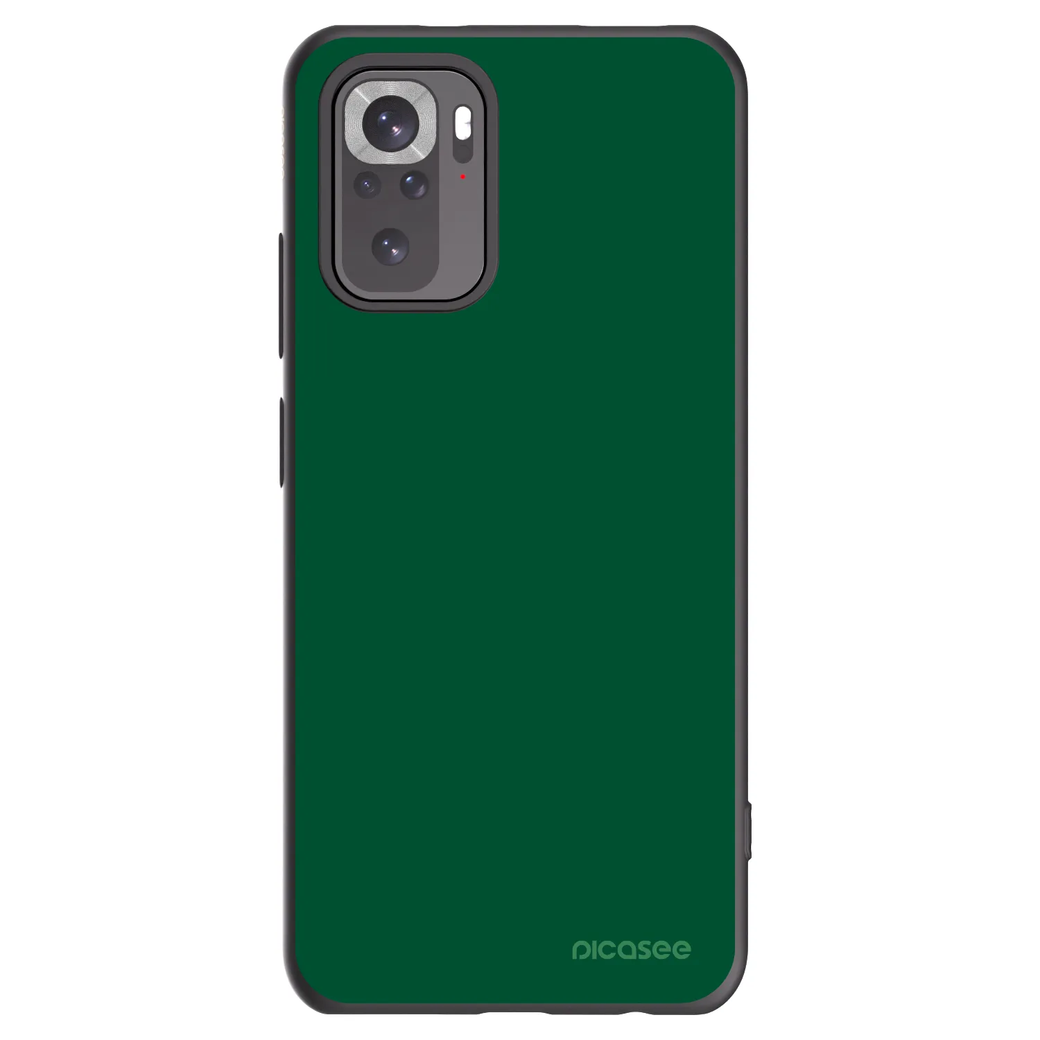 Picasee Μαύρη θήκη σιλικόνης για Xiaomi Redmi Note 10S - Green Gleam