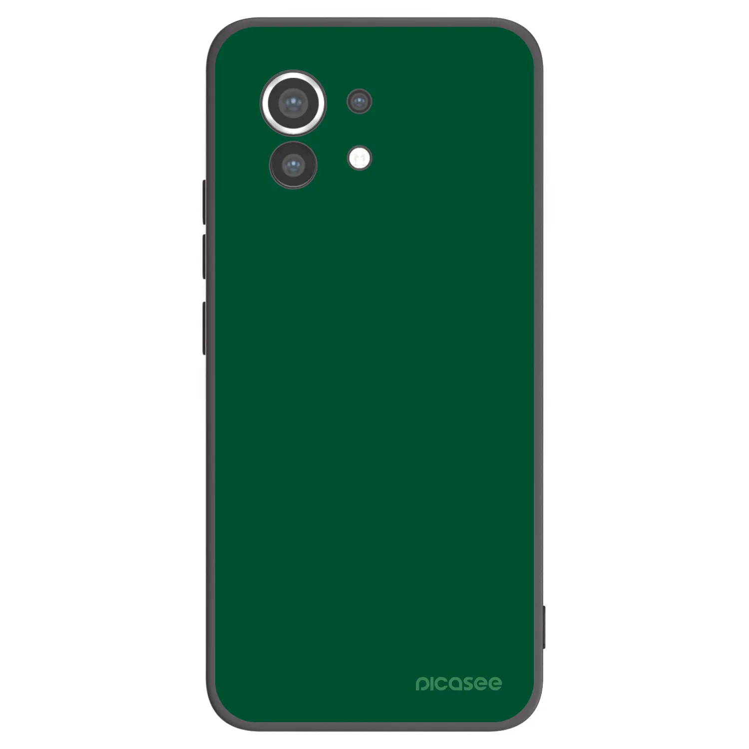 Picasee Μαύρη θήκη σιλικόνης για Xiaomi Mi 11 - Green Gleam