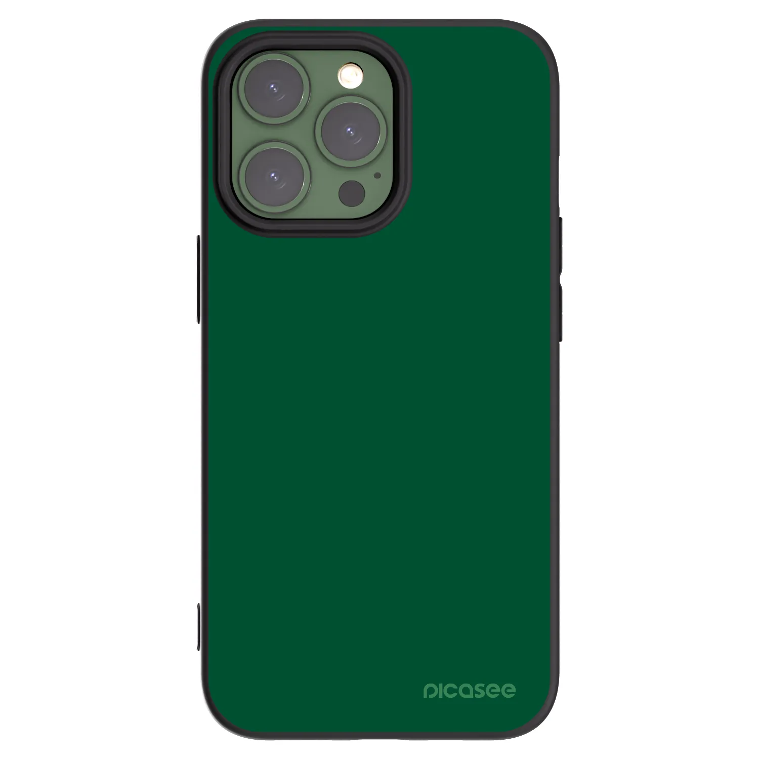Picasee Μαύρη θήκη σιλικόνης για Apple iPhone 13 Pro - Green Gleam