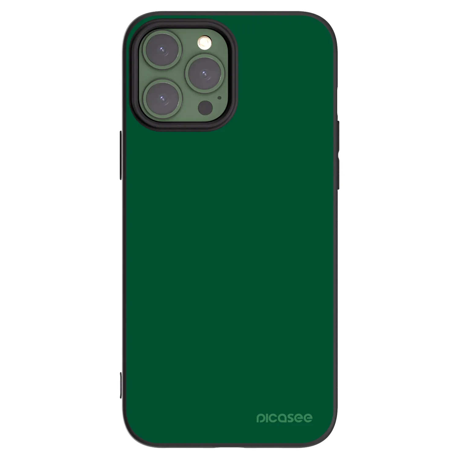 Picasee Μαύρη θήκη σιλικόνης για Apple iPhone 13 Pro Max - Green Gleam