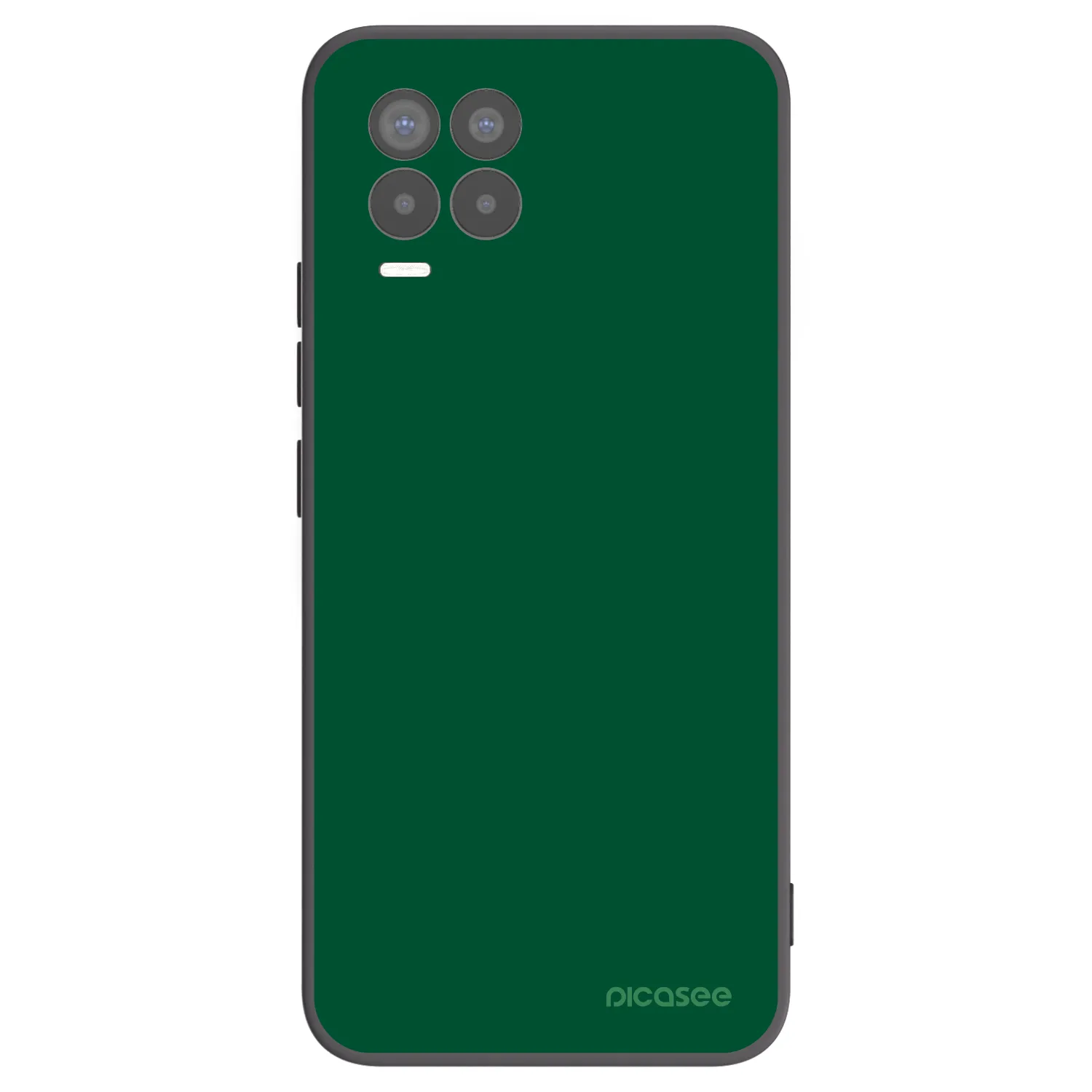 Picasee Μαύρη θήκη σιλικόνης για Realme 8 Pro - Green Gleam