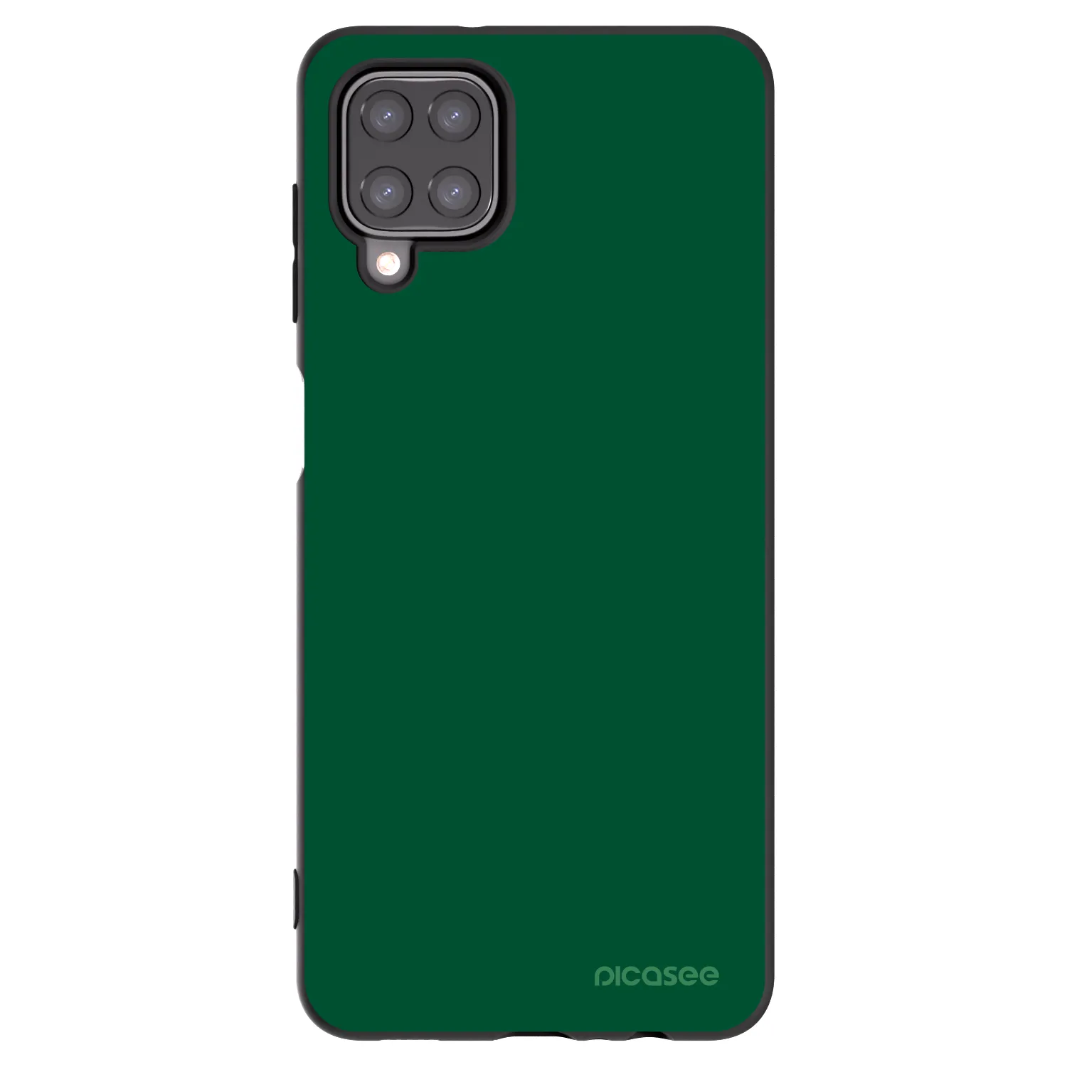 Picasee Μαύρη θήκη σιλικόνης για Samsung Galaxy M12 M127F - Green Gleam
