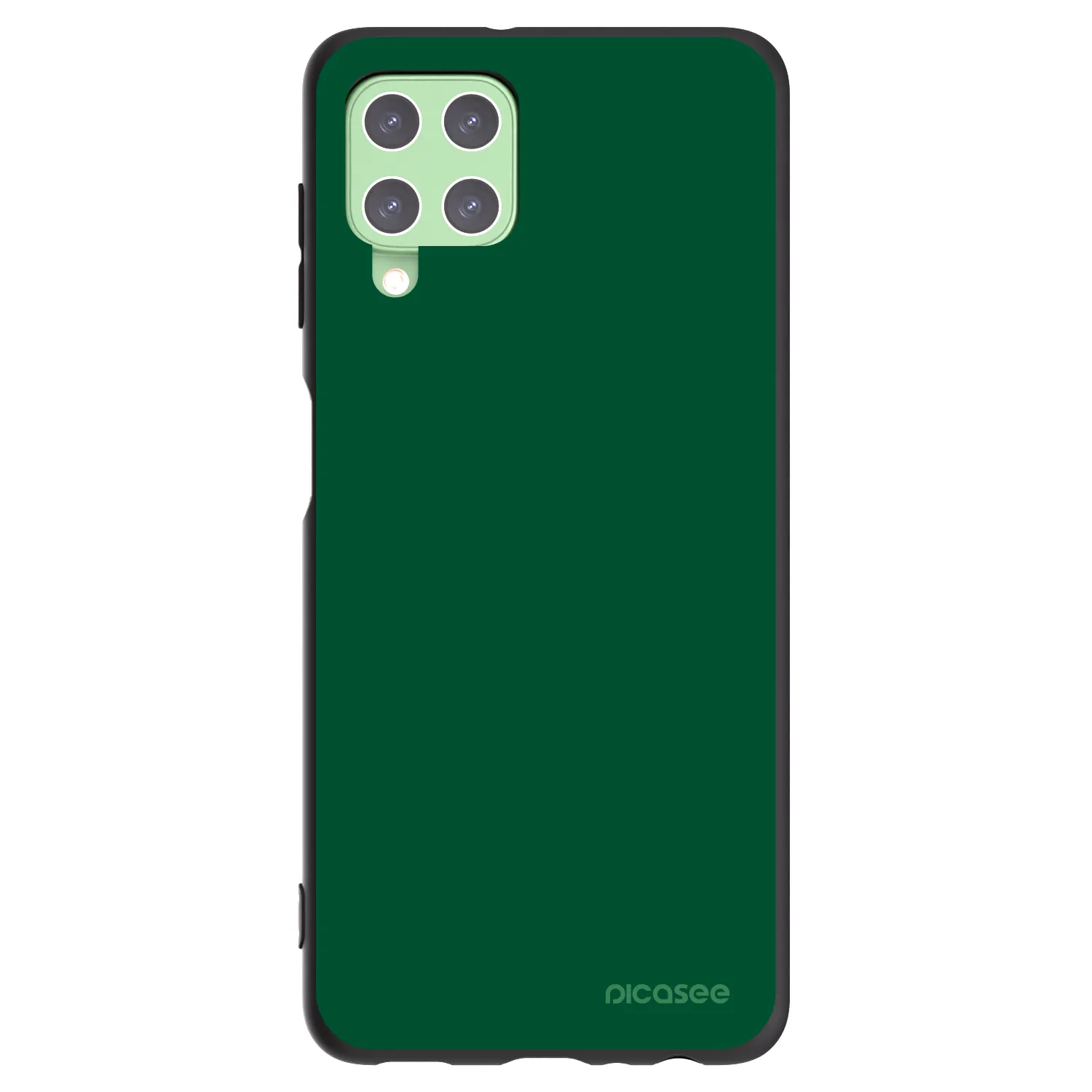 Picasee Μαύρη θήκη σιλικόνης για Samsung Galaxy A22 A225F 4G - Green Gleam