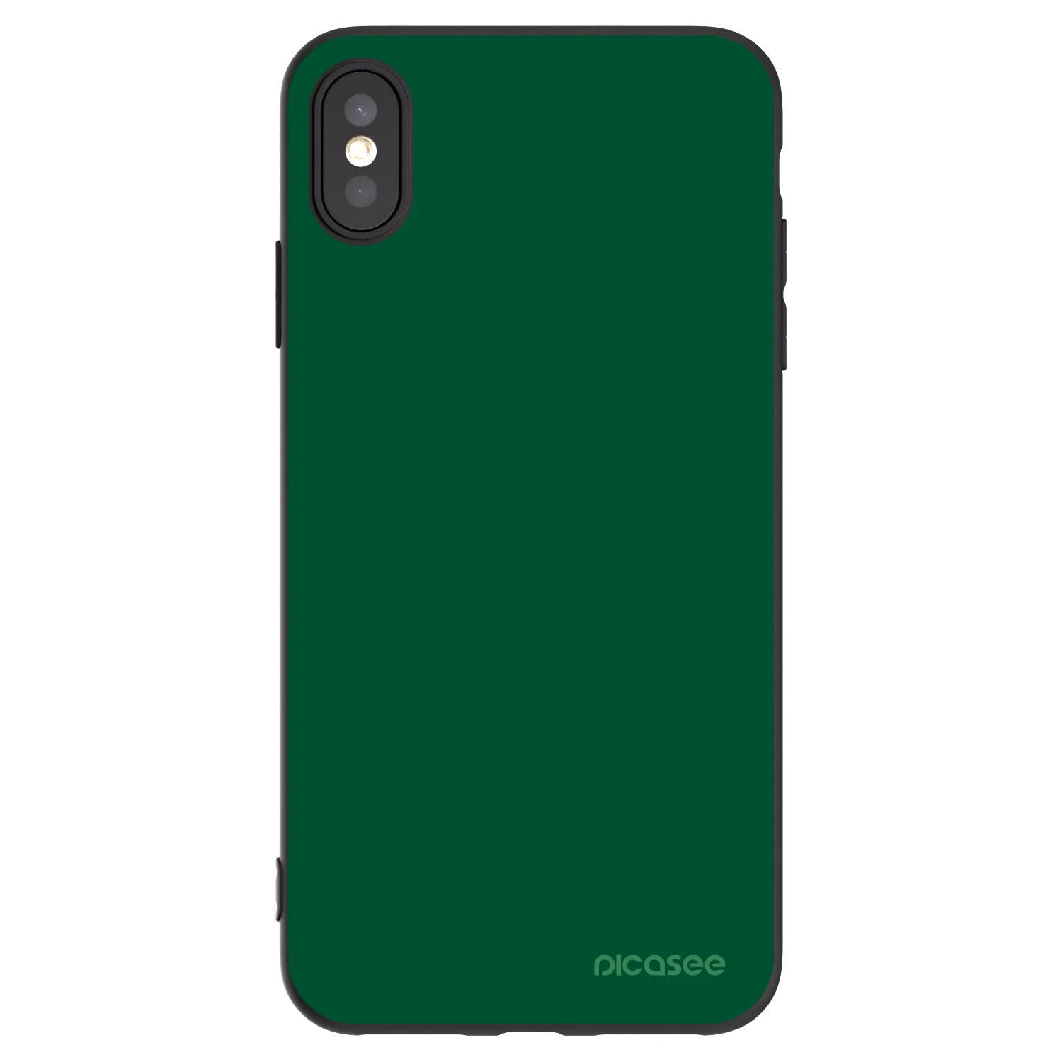 Picasee Μαύρη θήκη σιλικόνης για Apple iPhone XS Max - Green Gleam