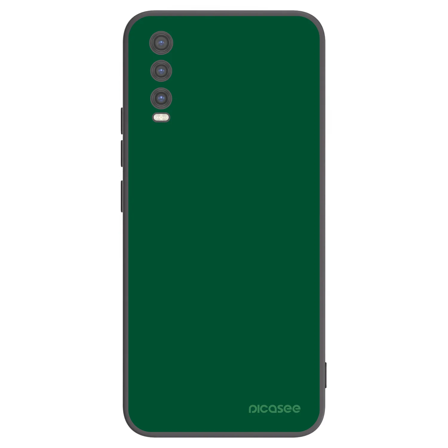 Picasee Μαύρη θήκη σιλικόνης για Vivo Y20s - Green Gleam