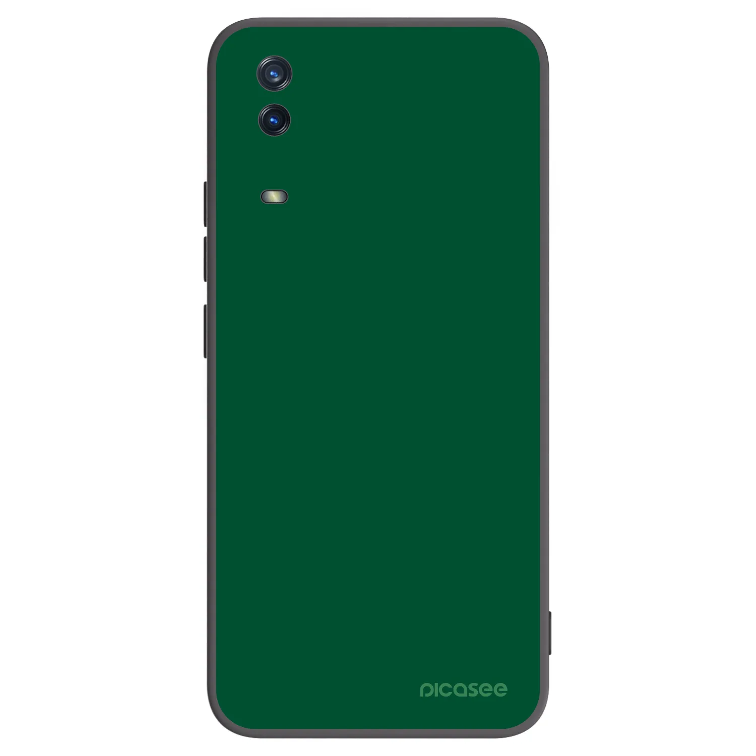 Picasee Μαύρη θήκη σιλικόνης για Vivo Y11s - Green Gleam