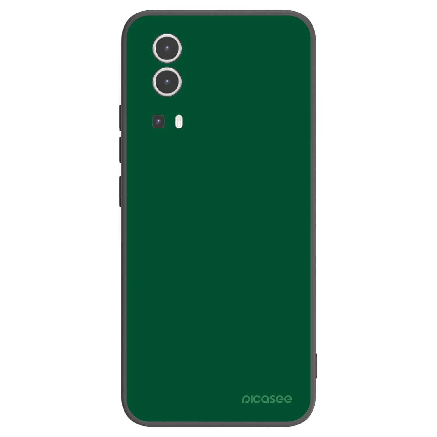 Picasee Μαύρη θήκη σιλικόνης για Vivo Y72 5G - Green Gleam