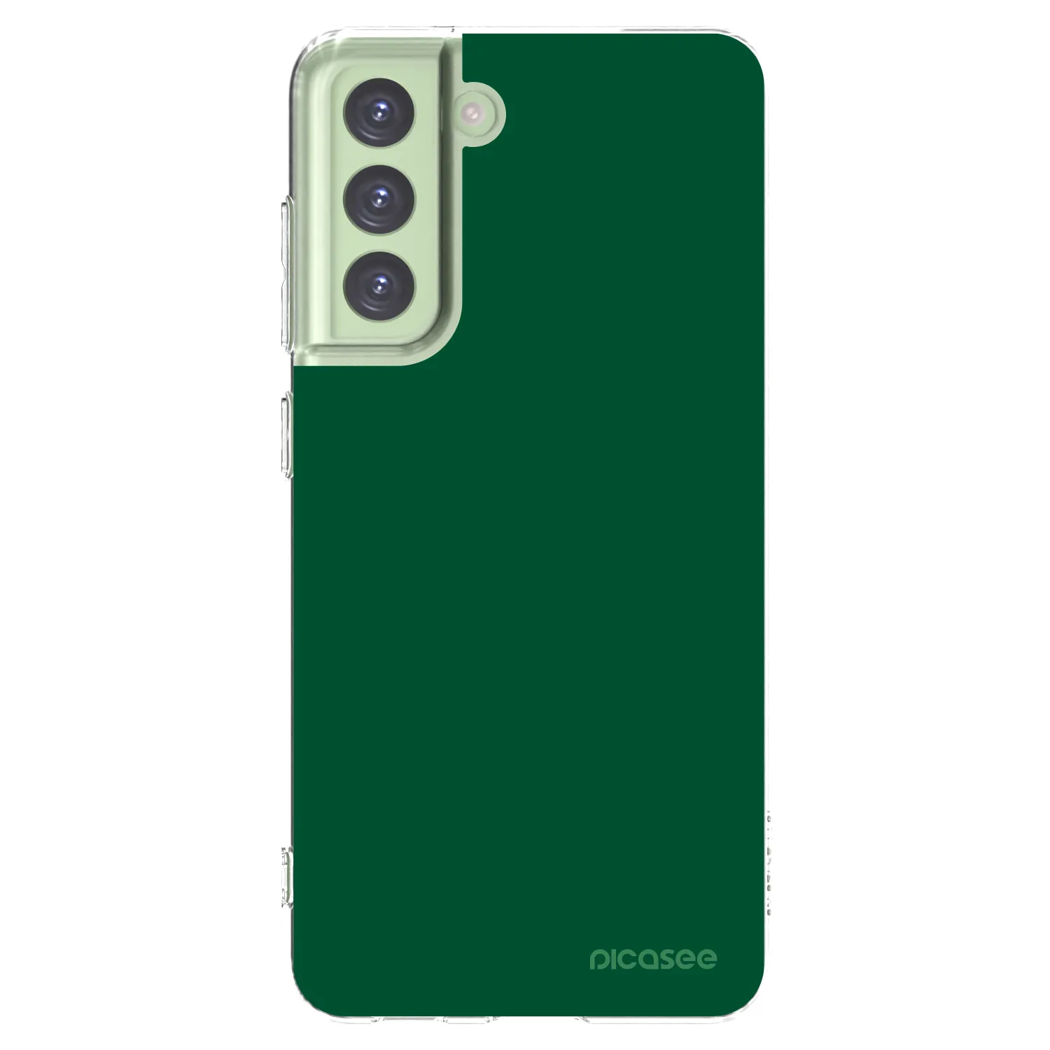 Picasee διαφανής θήκη σιλικόνης Samsung Galaxy S21 FE 5G - Green Gleam