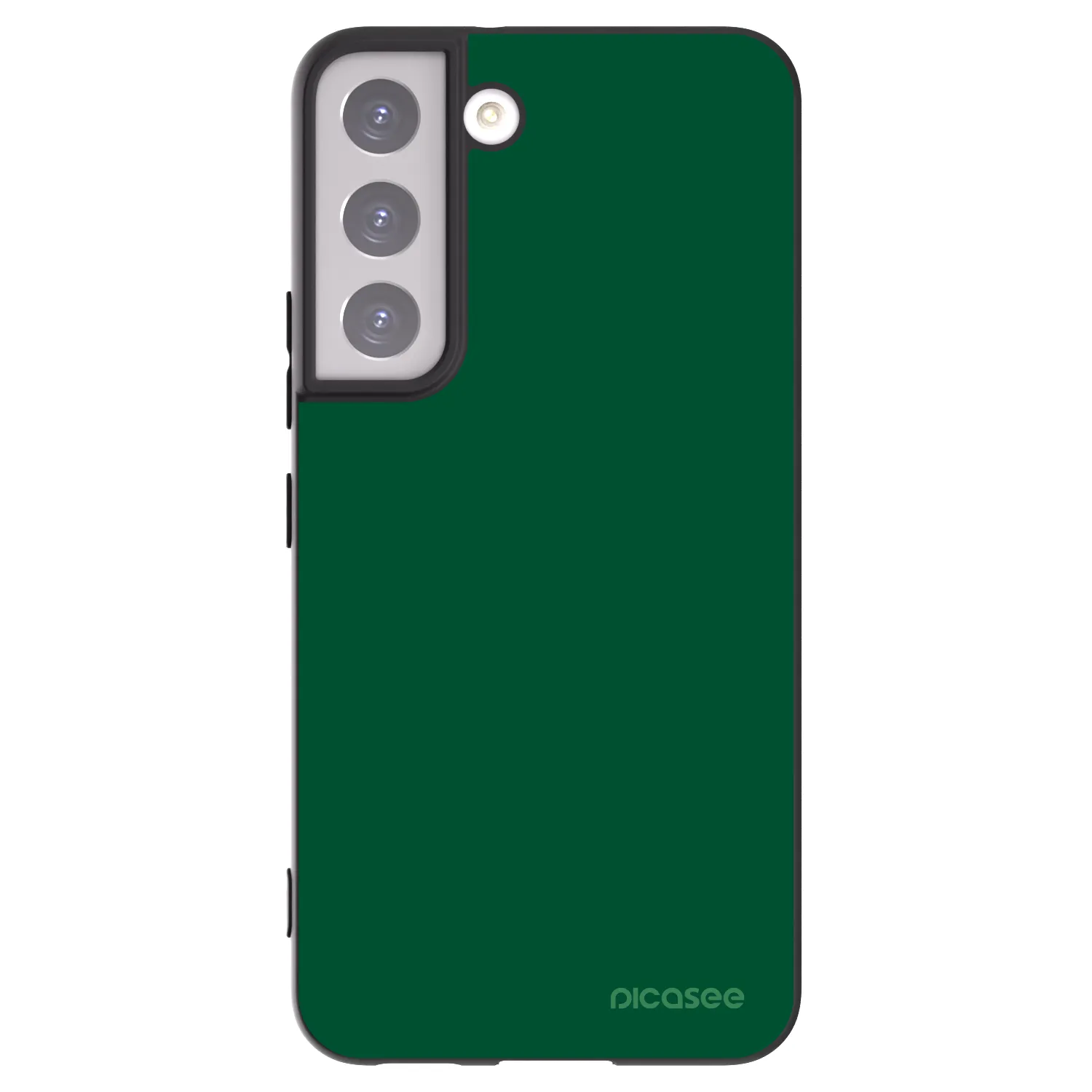 Picasee Μαύρη θήκη σιλικόνης για Samsung Galaxy S22 5G - Green Gleam