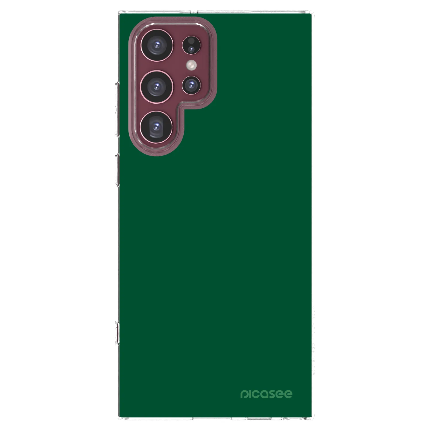 Picasee διαφανής θήκη σιλικόνης Samsung Galaxy S22 Ultra 5G - Green Gleam