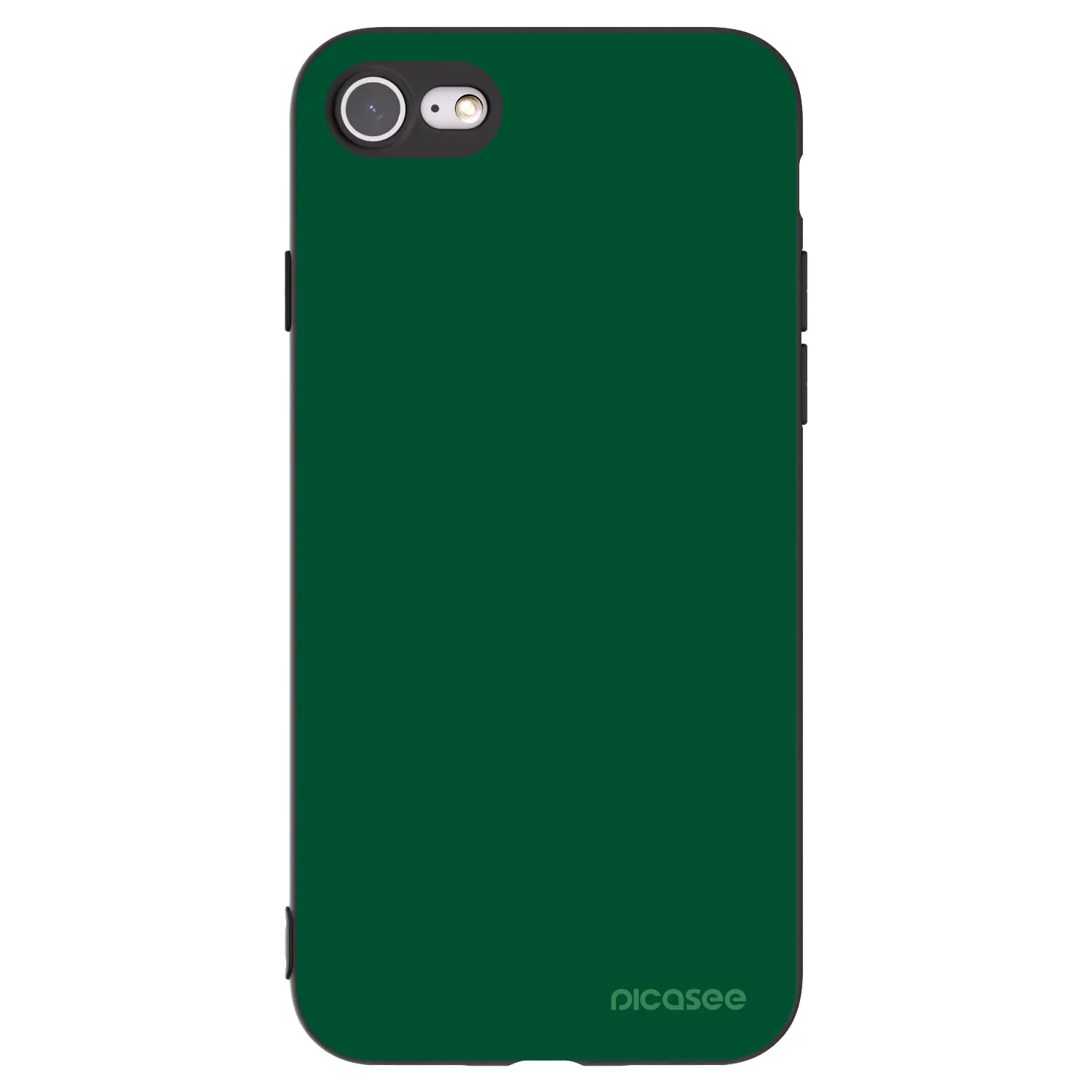 Picasee Μαύρη θήκη σιλικόνης για Apple iPhone SE 2022 - Green Gleam