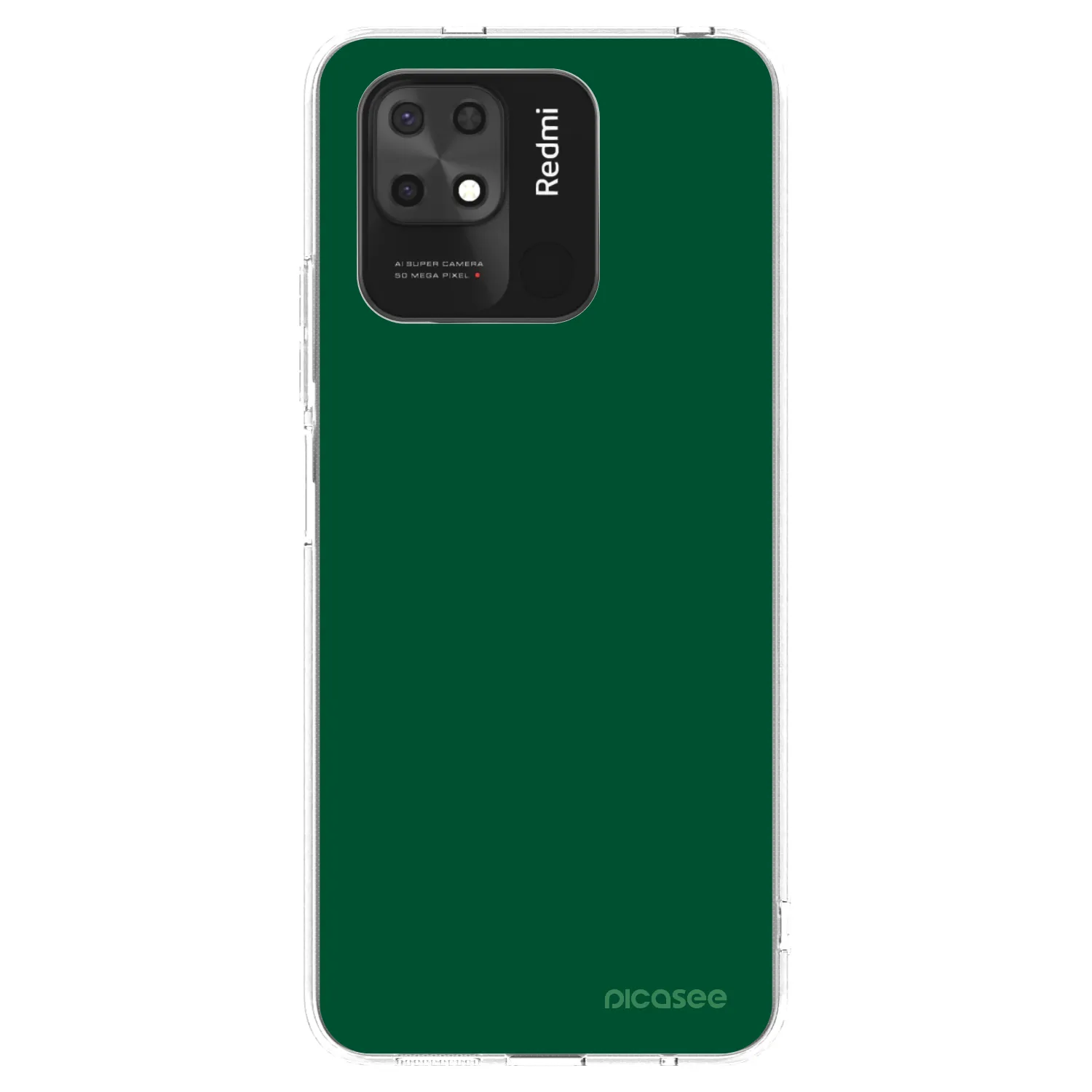 Picasee διαφανής θήκη σιλικόνης Xiaomi Redmi 10C - Green Gleam