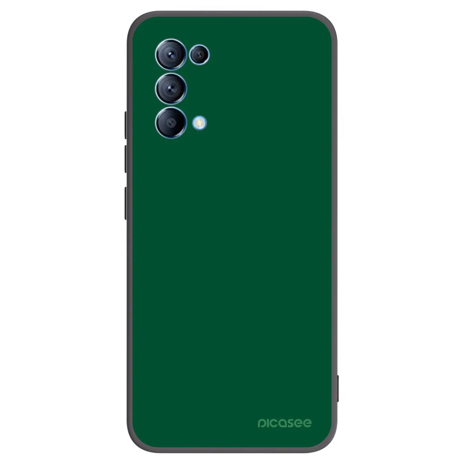 Picasee Μαύρη θήκη σιλικόνης για OPPO A16s - Green Gleam