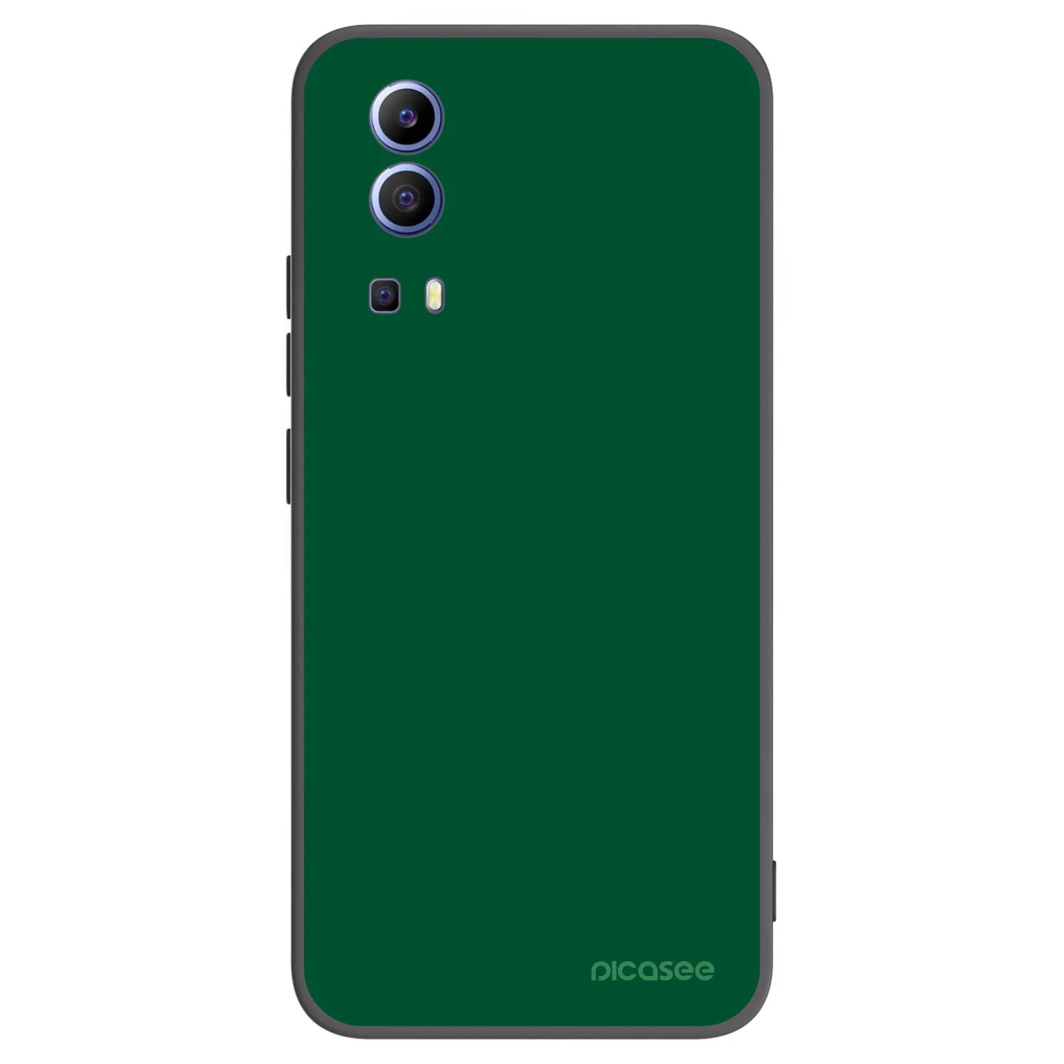 Picasee Μαύρη θήκη σιλικόνης για Vivo Y52 5G - Green Gleam