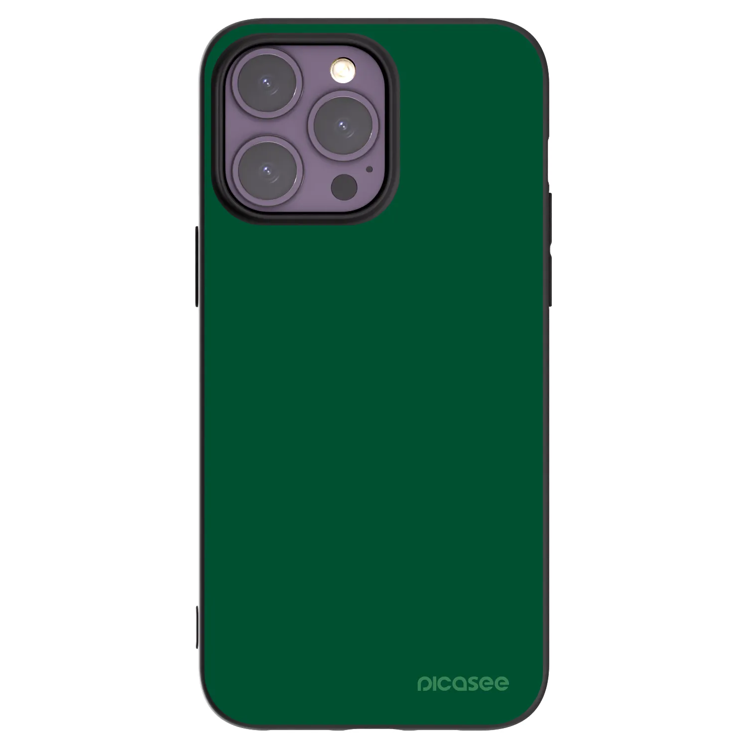 Picasee Μαύρη θήκη σιλικόνης για Apple iPhone 14 Pro Max - Green Gleam