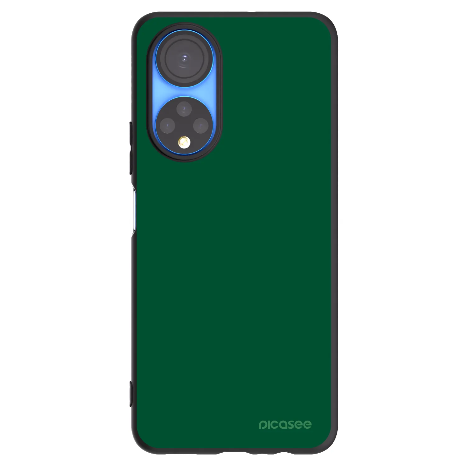 Picasee Μαύρη θήκη σιλικόνης για Honor X7 - Green Gleam
