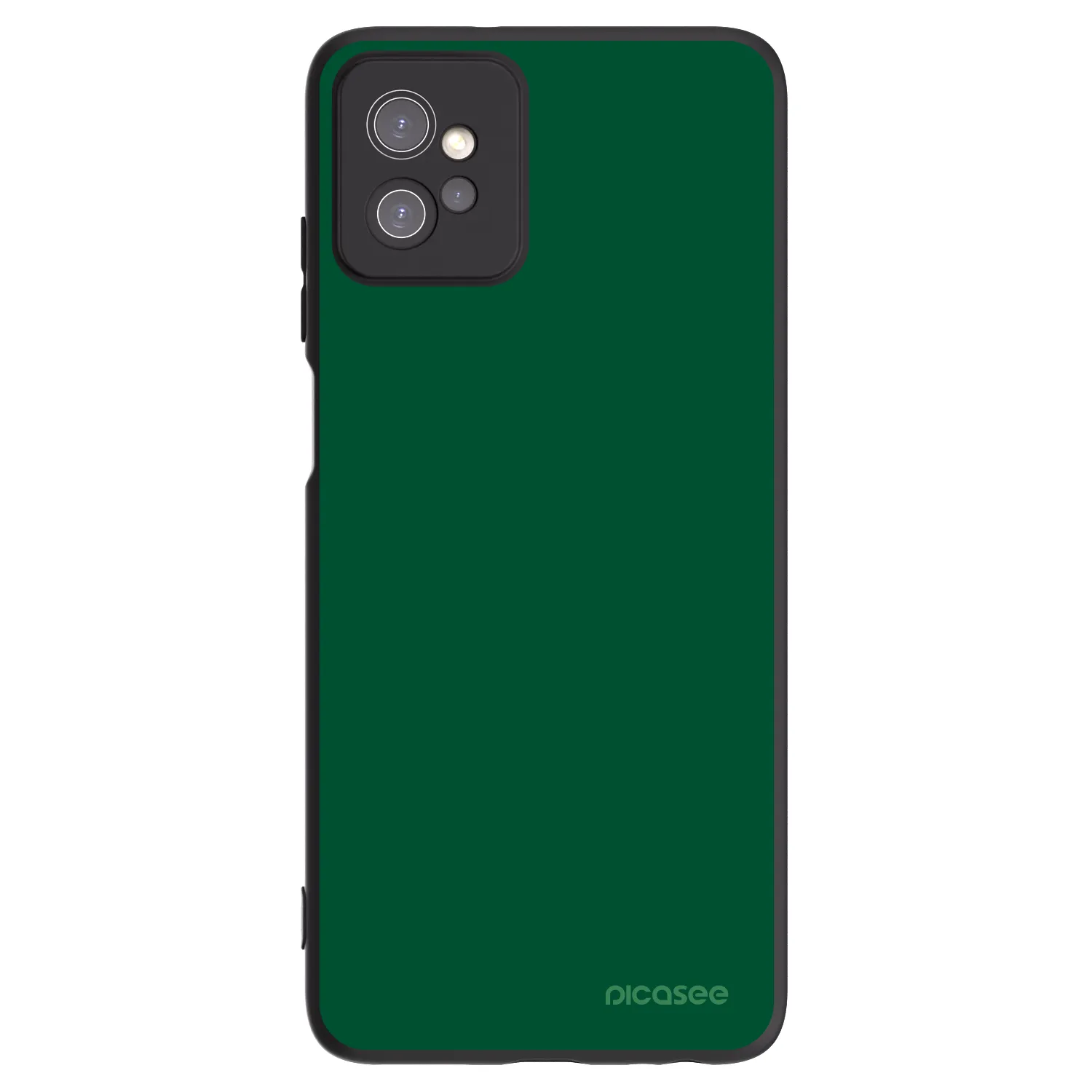 Picasee Μαύρη θήκη σιλικόνης για Motorola Moto G32 - Green Gleam