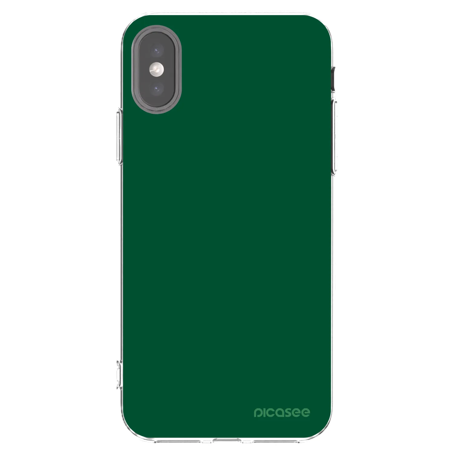 Picasee διαφανής θήκη σιλικόνης Apple iPhone X/XS - Green Gleam