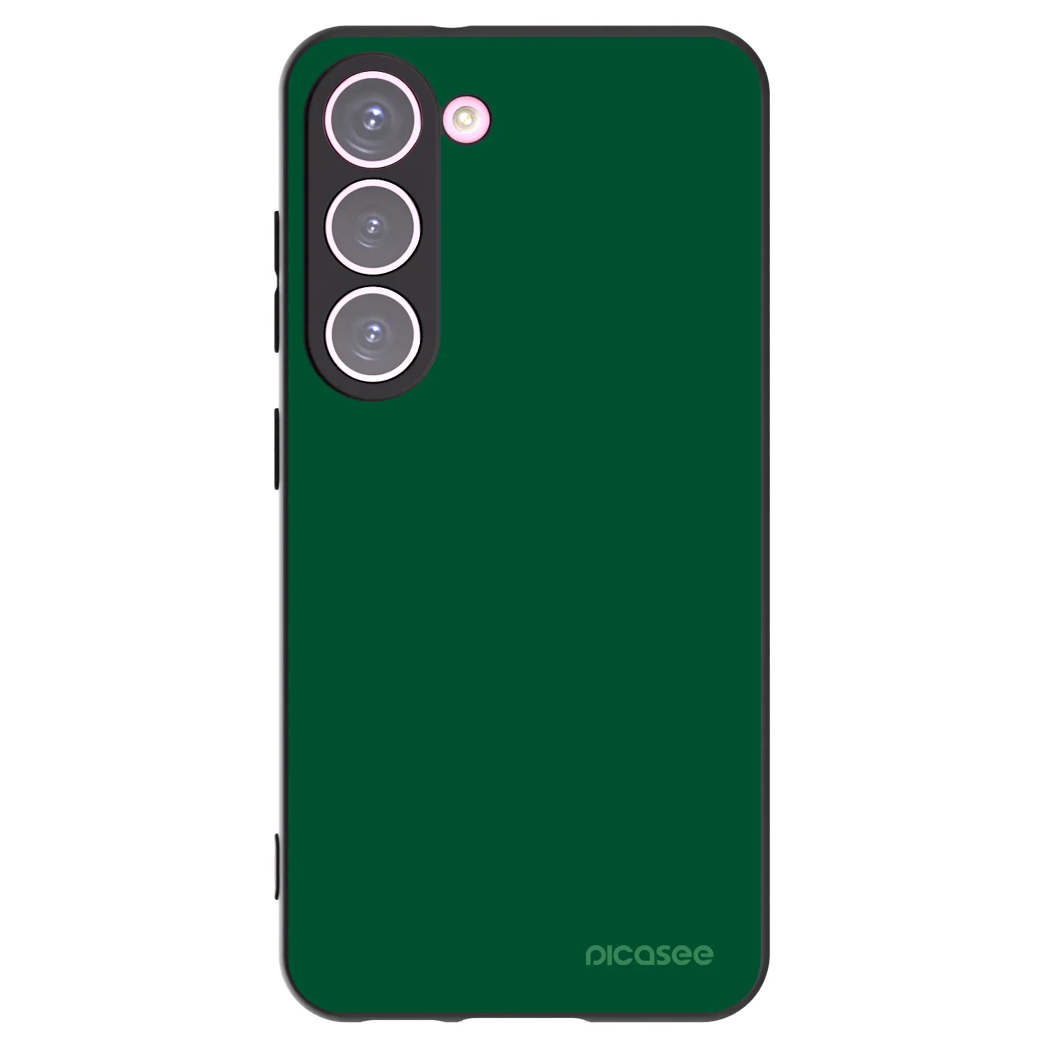 Picasee Μαύρη θήκη σιλικόνης για Samsung Galaxy S23 5G - Green Gleam