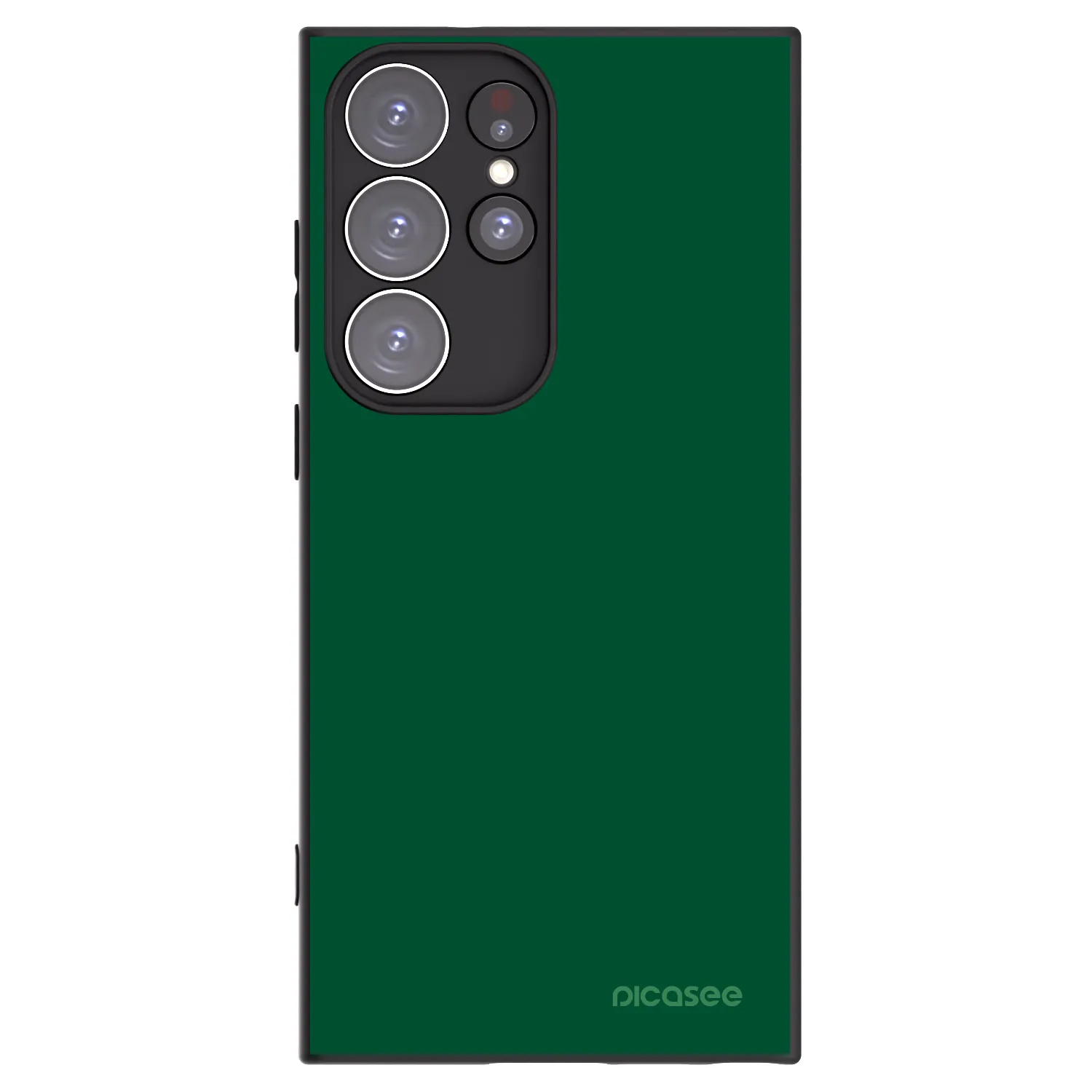 Picasee Μαύρη θήκη σιλικόνης για Samsung Galaxy S23 Ultra 5G - Green Gleam
