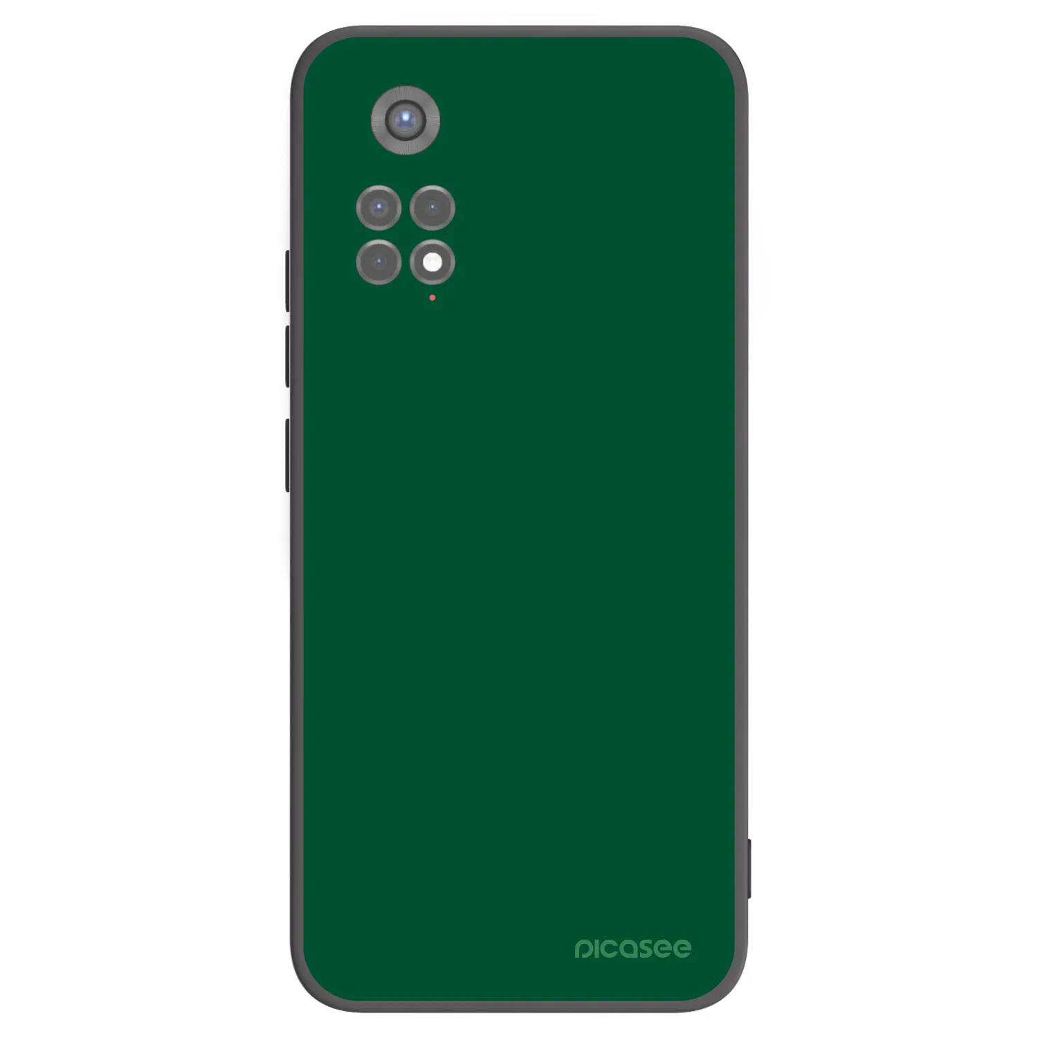 Picasee Μαύρη θήκη σιλικόνης για Xiaomi Redmi Note 11S 5G - Green Gleam