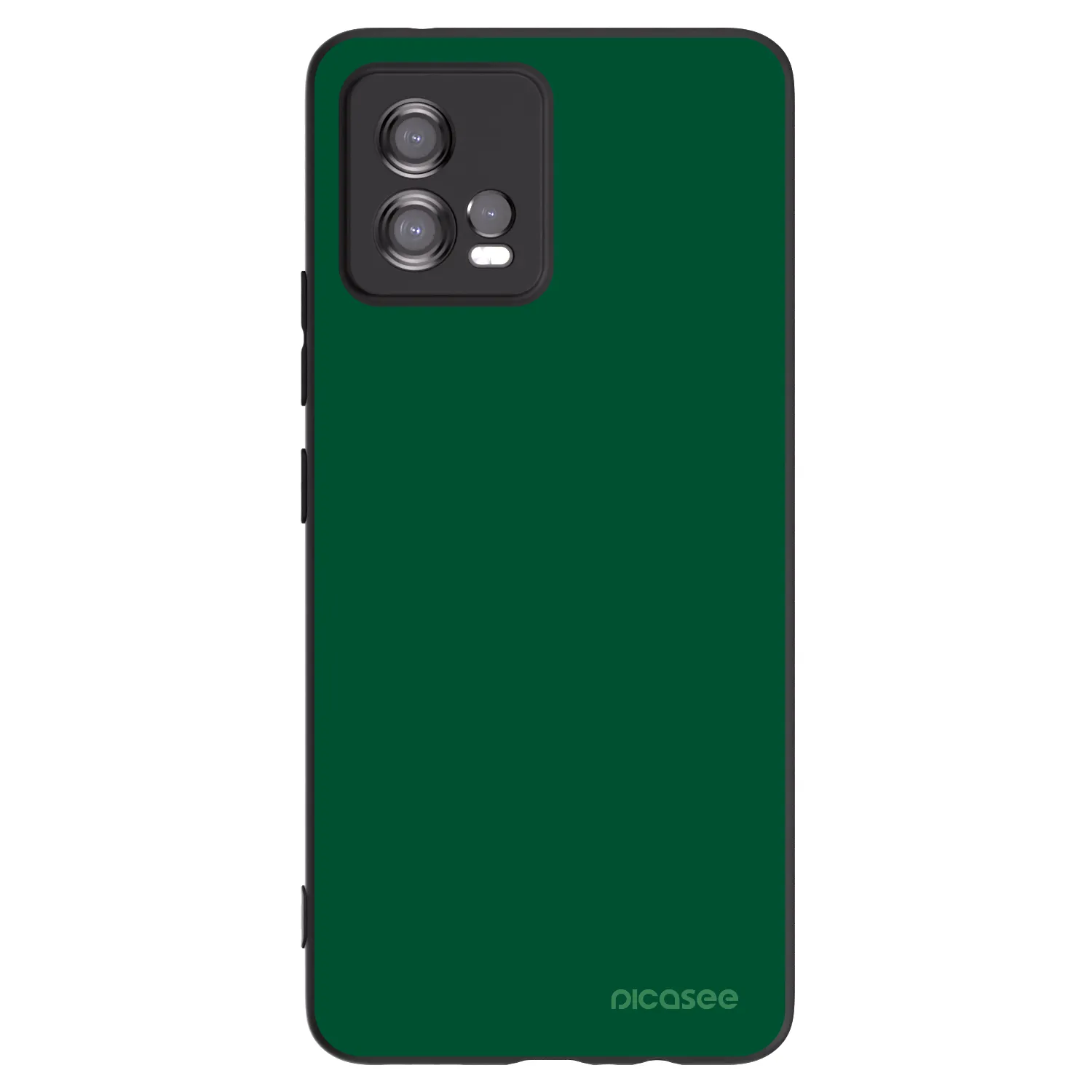 Picasee Μαύρη θήκη σιλικόνης για Motorola Moto G72 - Green Gleam