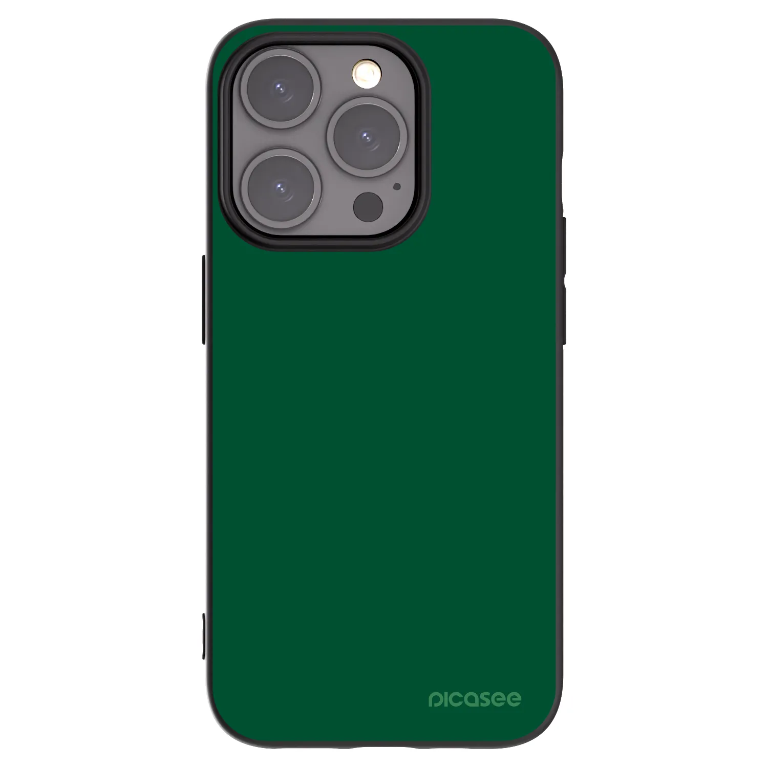 Picasee Μαύρη θήκη σιλικόνης για Apple iPhone 15 Pro - Green Gleam