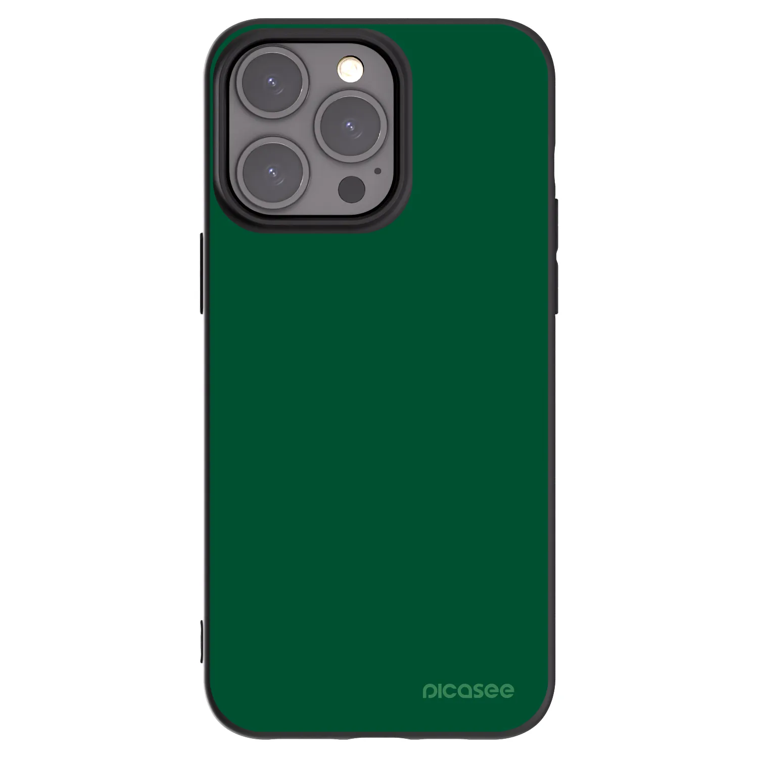 Picasee Μαύρη θήκη σιλικόνης για Apple iPhone 15 Pro Max - Green Gleam