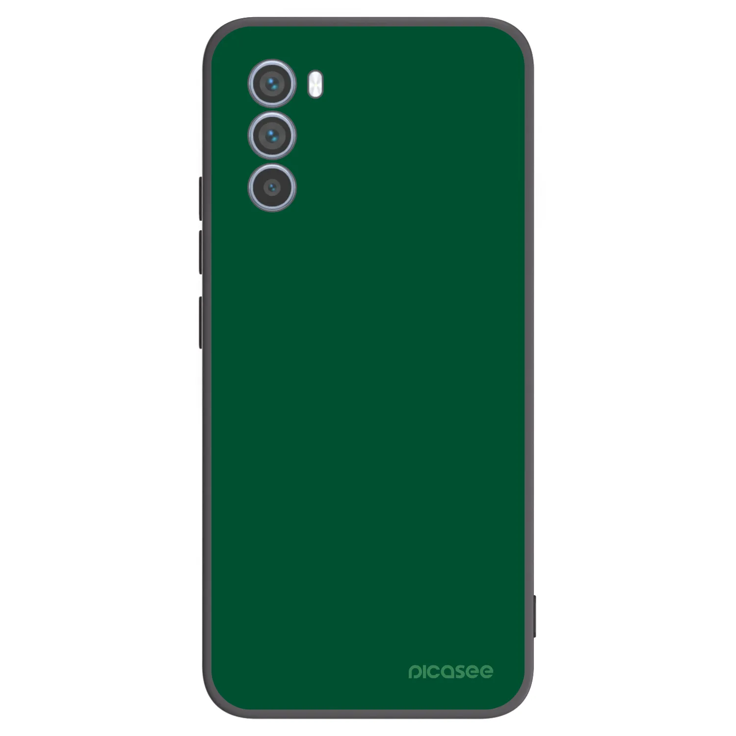 Picasee Μαύρη θήκη σιλικόνης για Motorola Moto G62 - Green Gleam