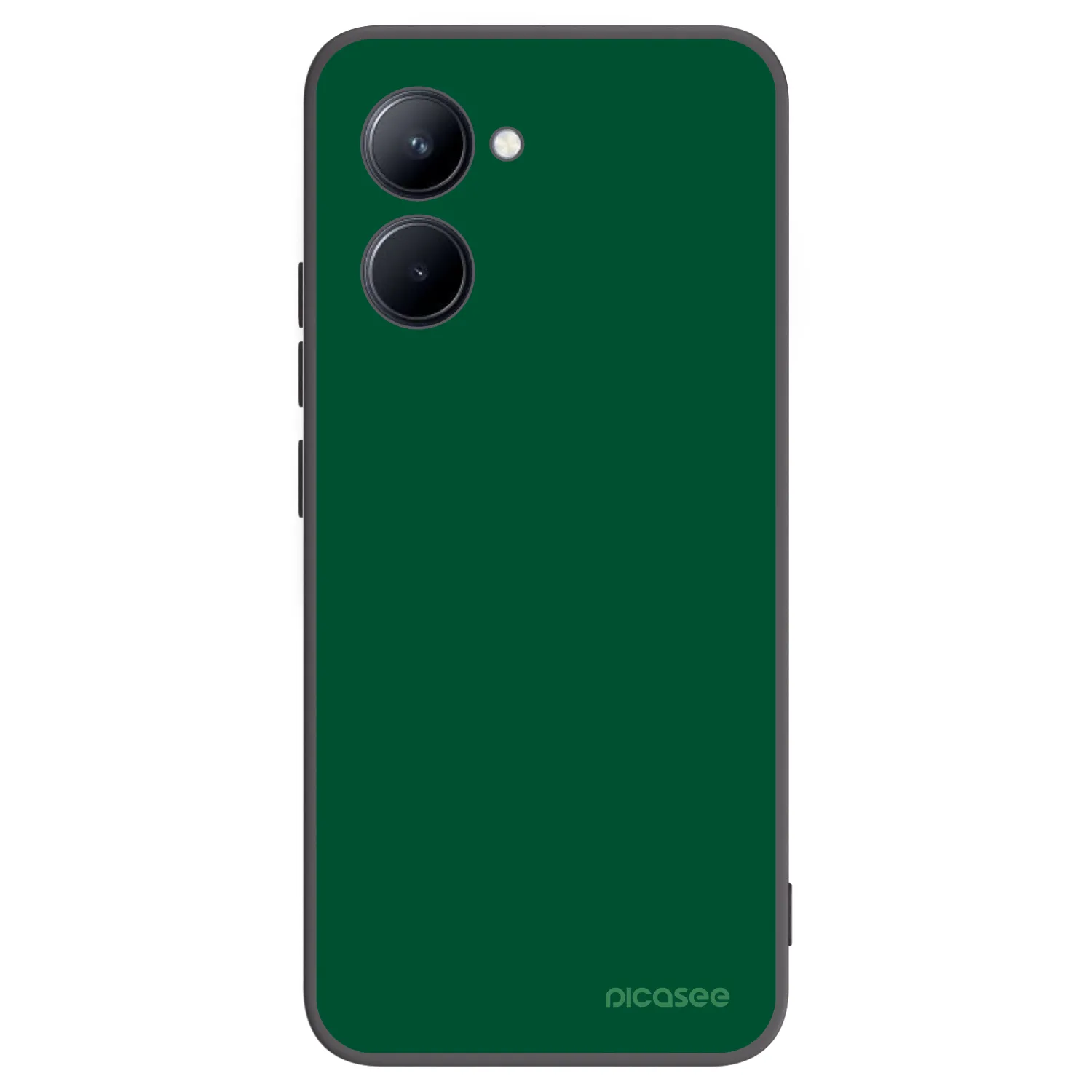 Picasee Μαύρη θήκη σιλικόνης για Realme C33 (2023) - Green Gleam