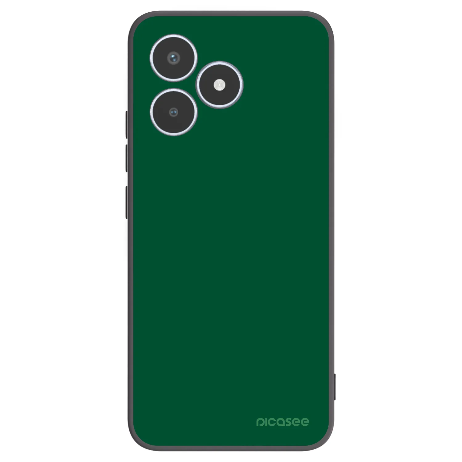 Picasee Μαύρη θήκη σιλικόνης για Realme C53 - Green Gleam