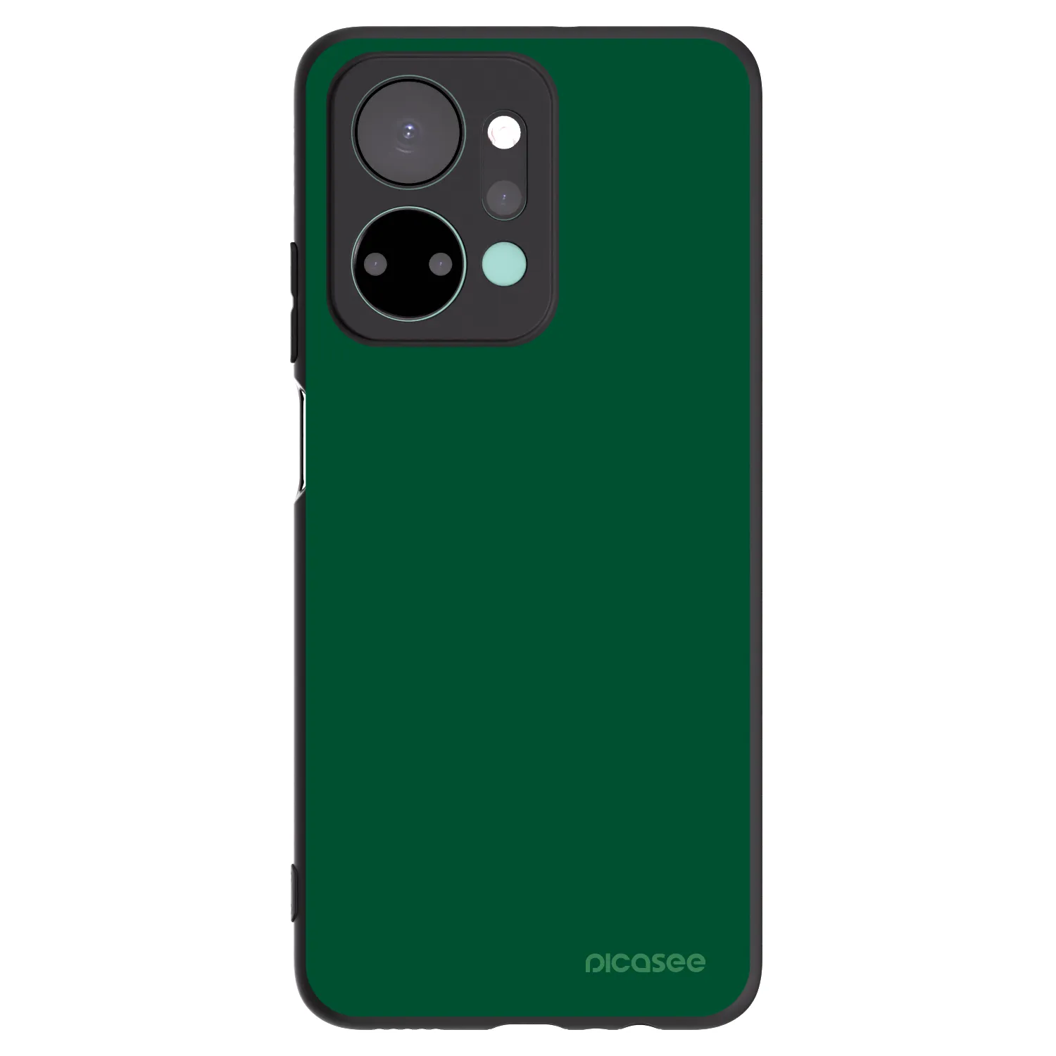 Picasee Μαύρη θήκη σιλικόνης για Honor X7a - Green Gleam