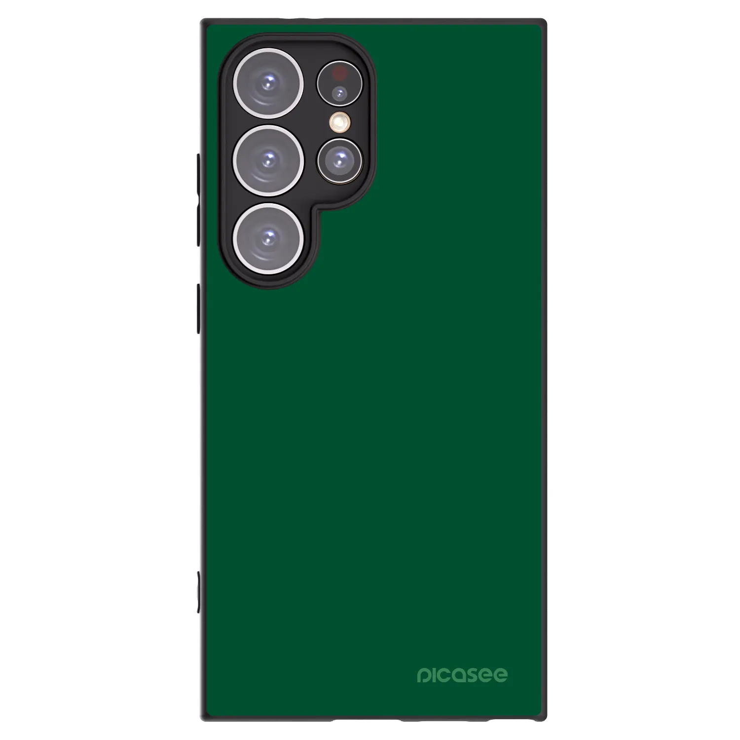 Picasee Μαύρη θήκη σιλικόνης για Samsung Galaxy S24 Ultra S928B 5G - Green Gleam