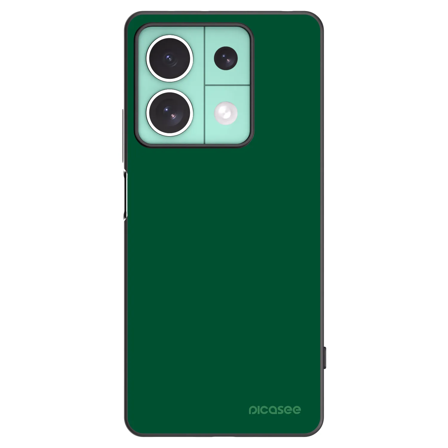 Picasee Μαύρη θήκη σιλικόνης για Xiaomi Redmi Note 13 5G - Green Gleam