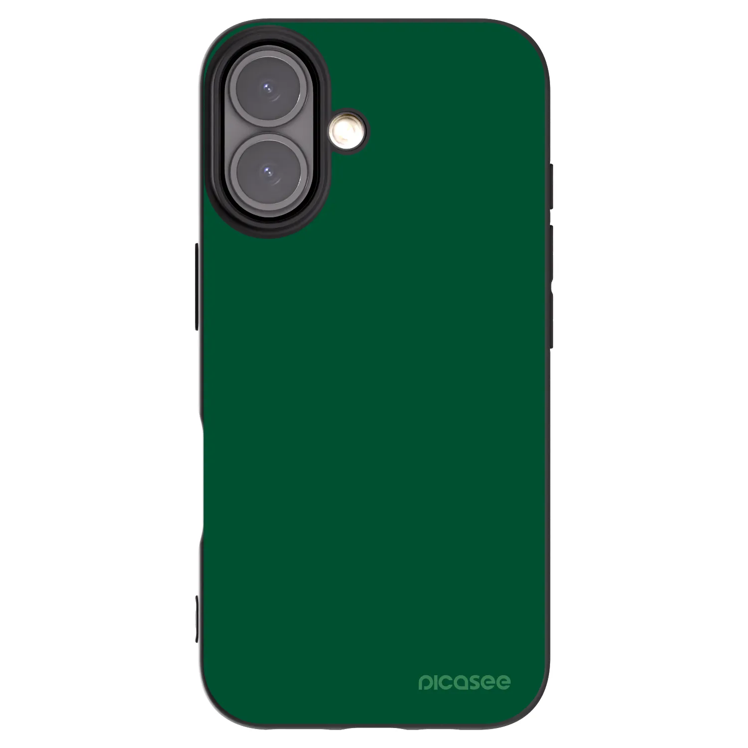 Picasee Μαύρη θήκη σιλικόνης για Apple iPhone 16 - Green Gleam