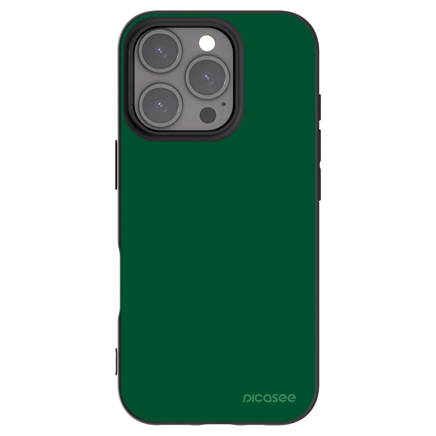 Picasee Μαύρη θήκη σιλικόνης για Apple iPhone 16 Pro - Green Gleam