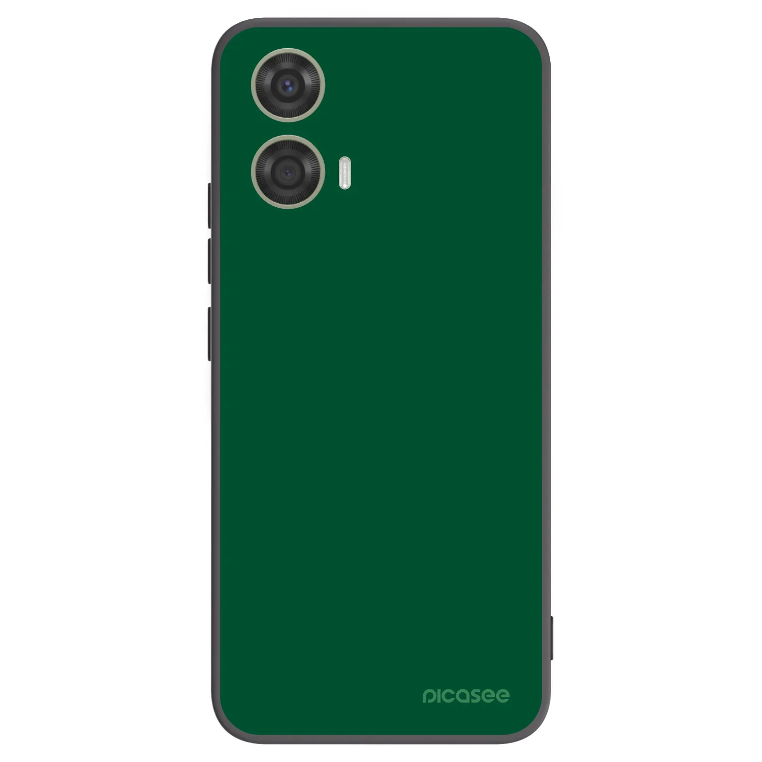 Picasee Μαύρη θήκη σιλικόνης για Motorola Moto G24 - Green Gleam