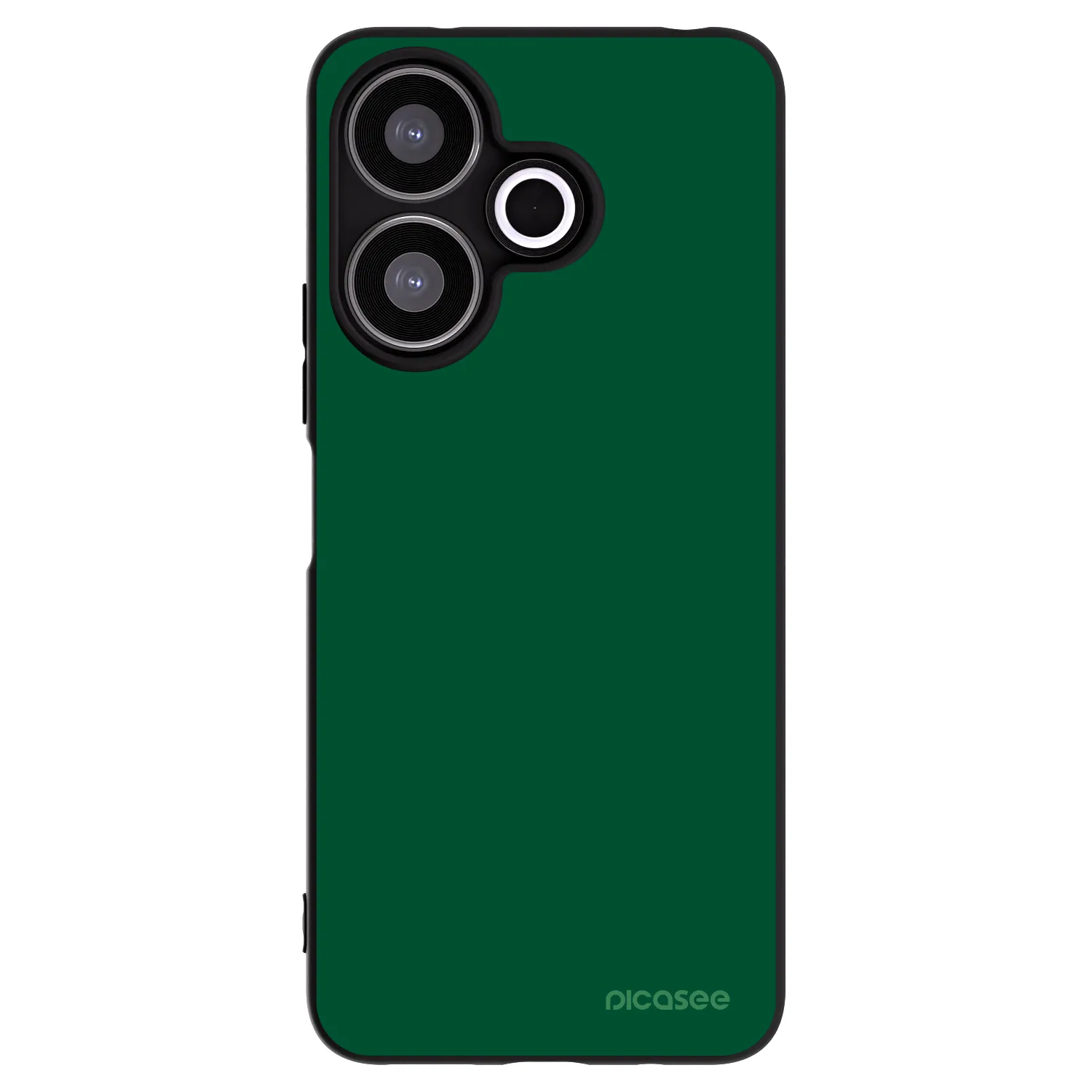 Picasee Μαύρη θήκη σιλικόνης για Xiaomi Redmi 13 4G - Green Gleam