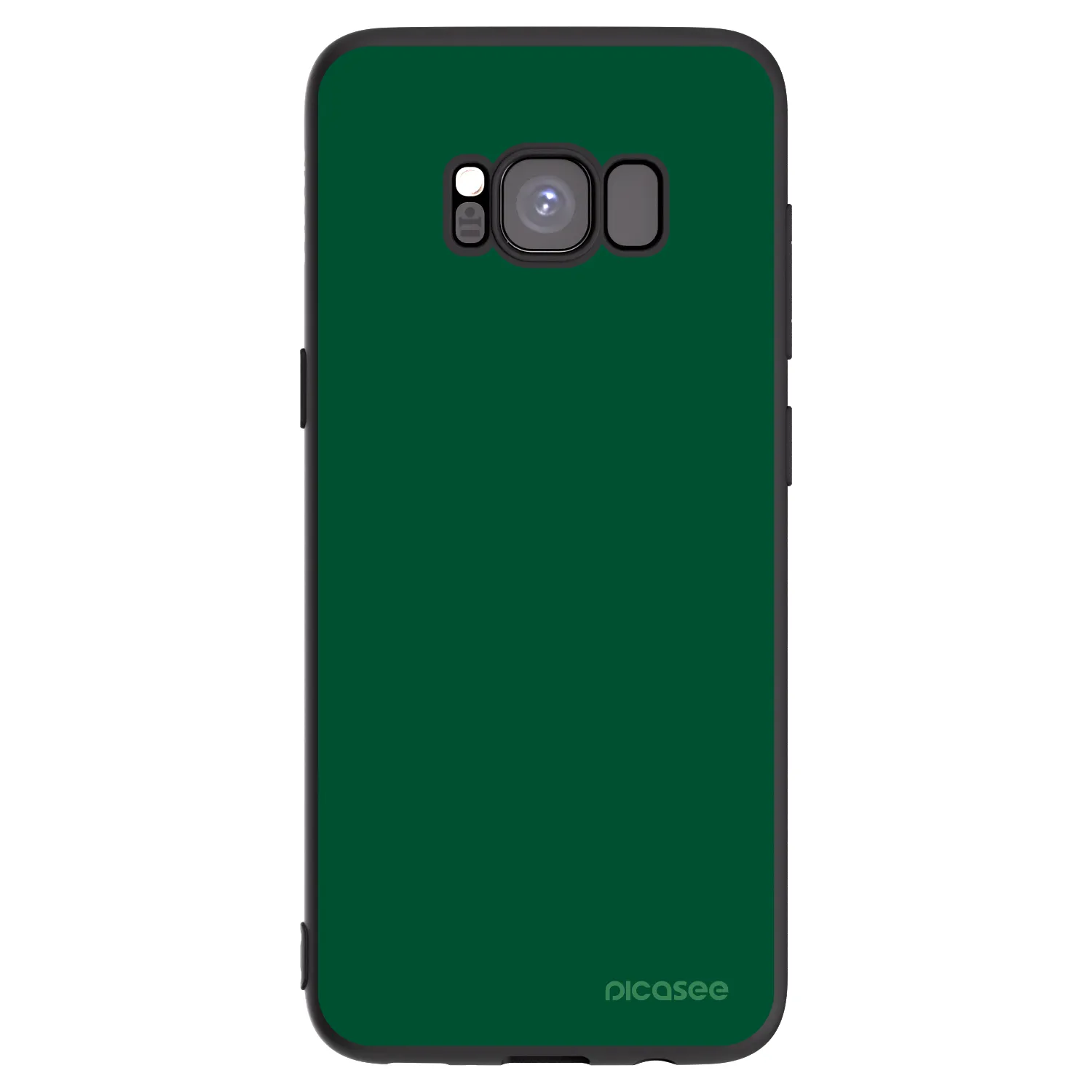 Picasee Μαύρη θήκη σιλικόνης για Samsung Galaxy S8 G950F - Green Gleam