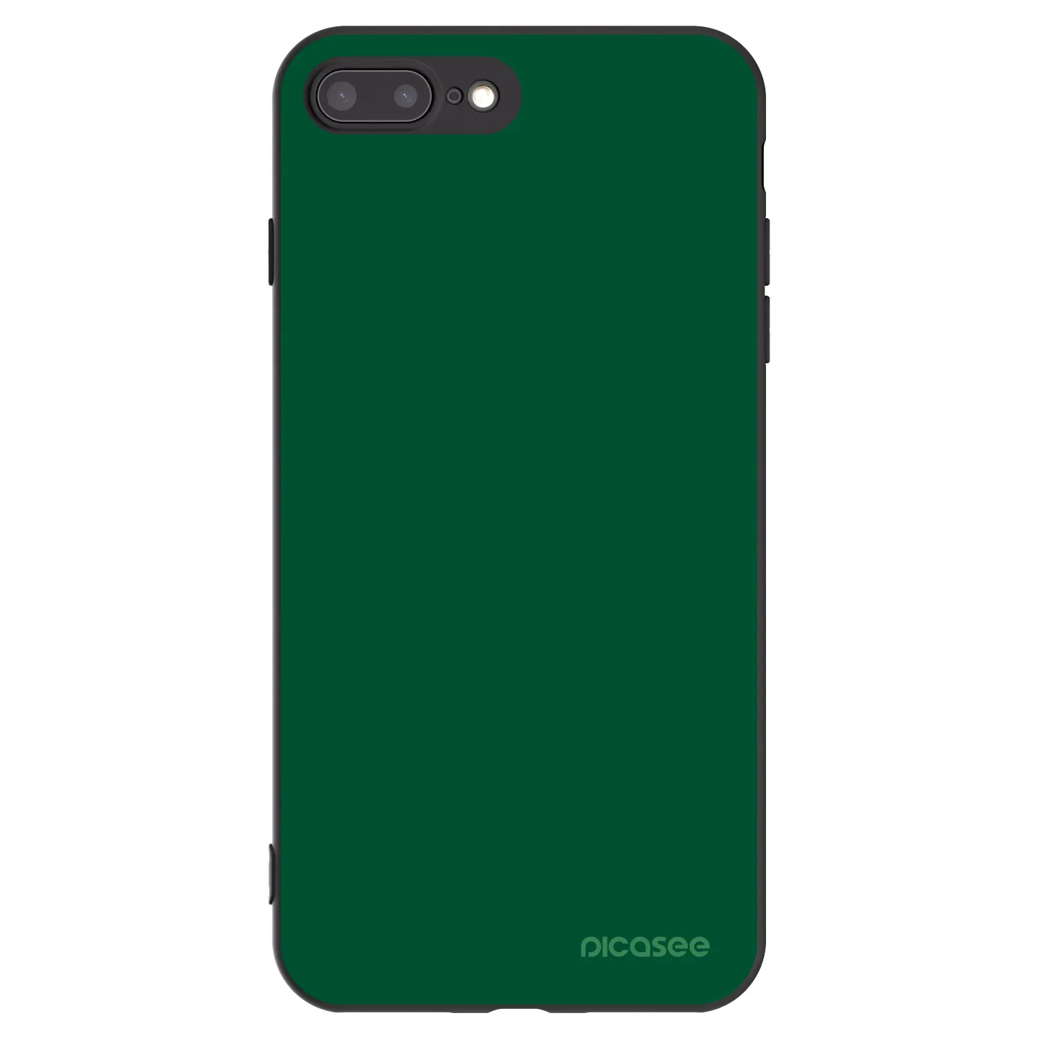 Picasee Μαύρη θήκη σιλικόνης για Apple iPhone 8 Plus - Green Gleam