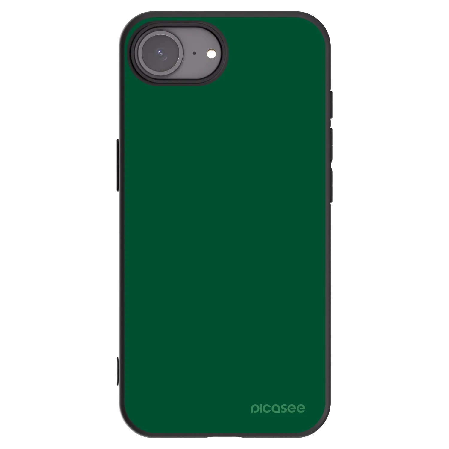 Picasee Μαύρη θήκη σιλικόνης για Apple iPhone 16e - Green Gleam