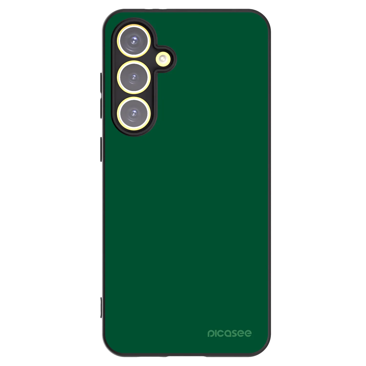 Picasee Μαύρη θήκη σιλικόνης για Samsung Galaxy S24 FE S721B - Green Gleam