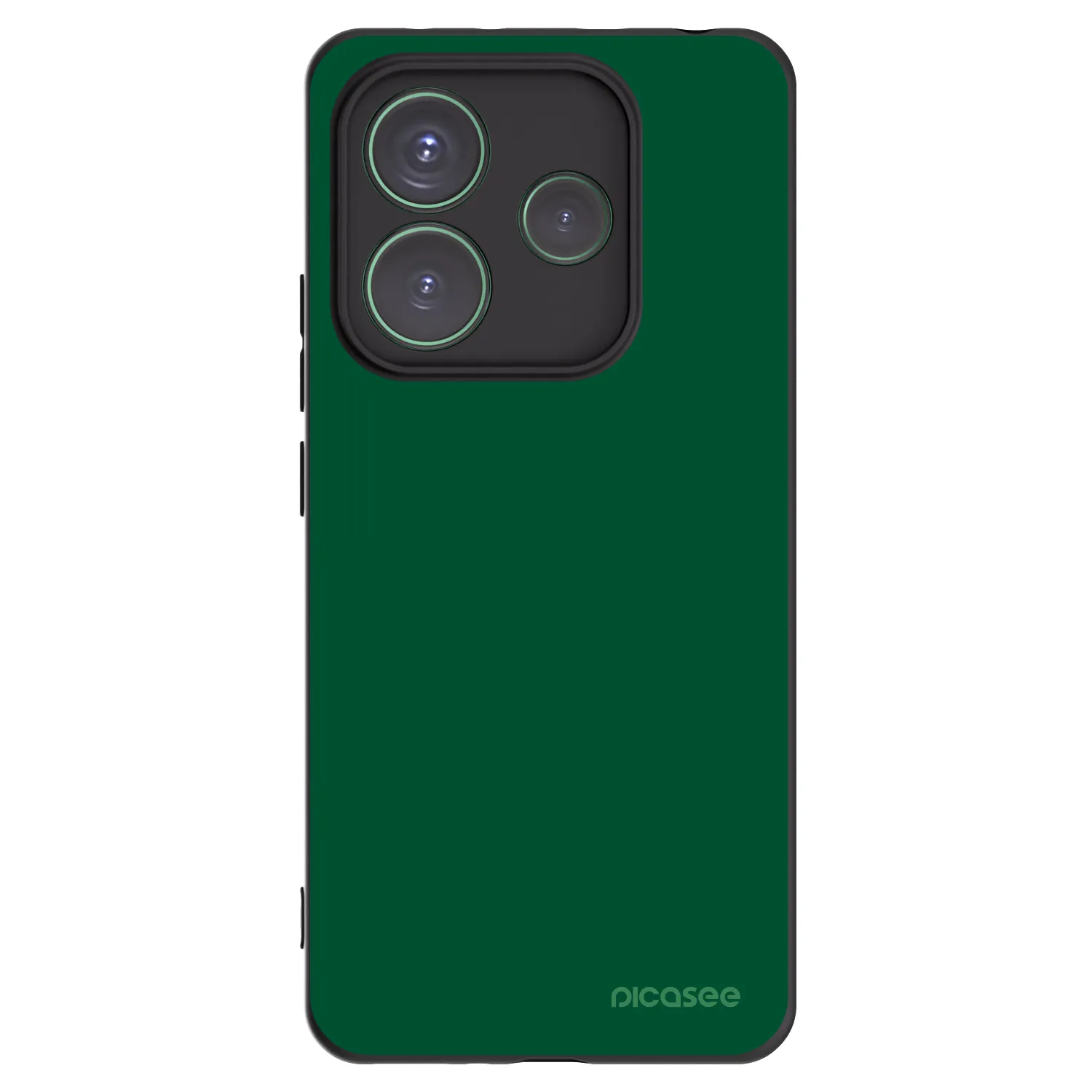 Picasee Μαύρη θήκη σιλικόνης για Xiaomi Redmi Note 14 5G - Green Gleam