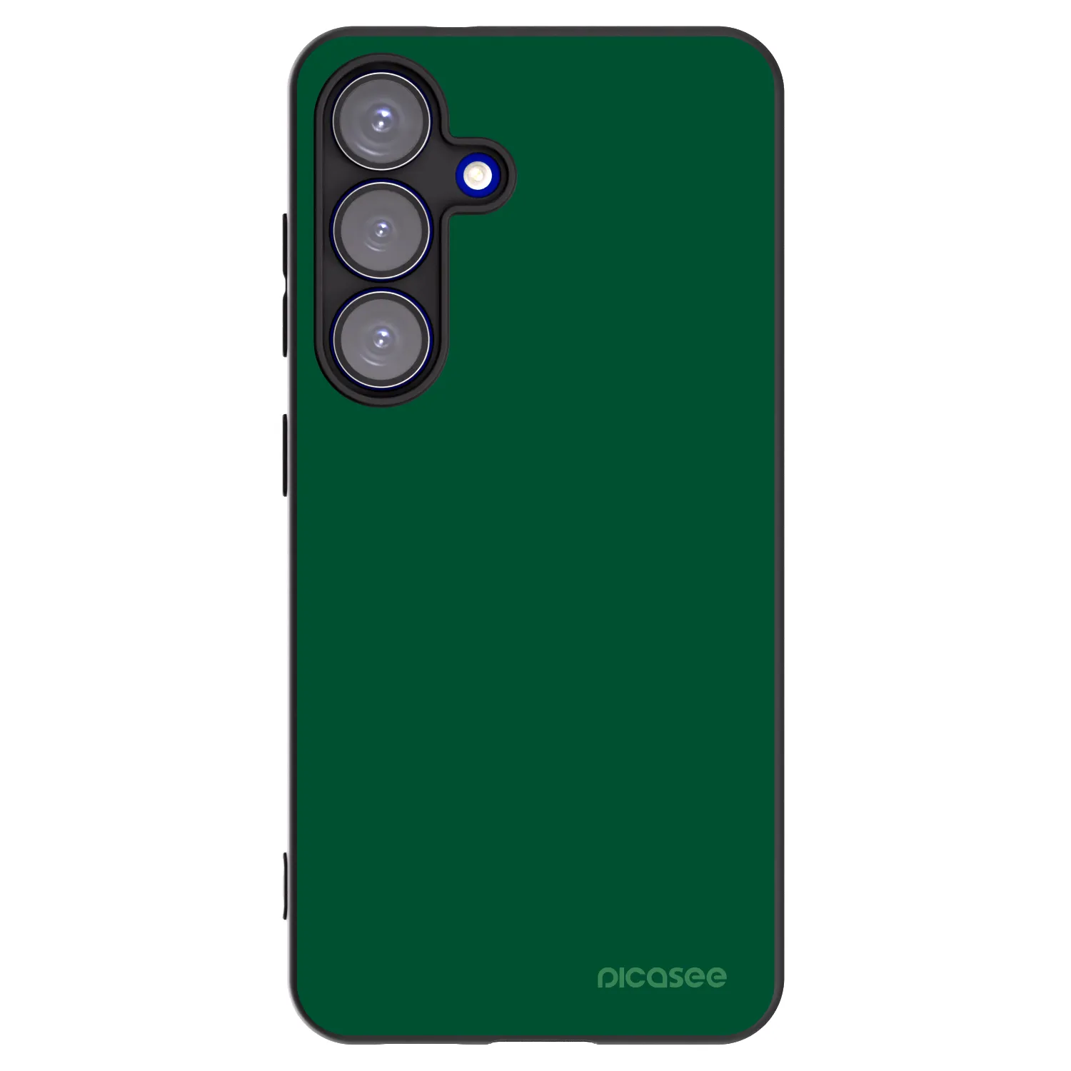 Picasee Μαύρη θήκη σιλικόνης για Samsung Galaxy S25 5G - Green Gleam