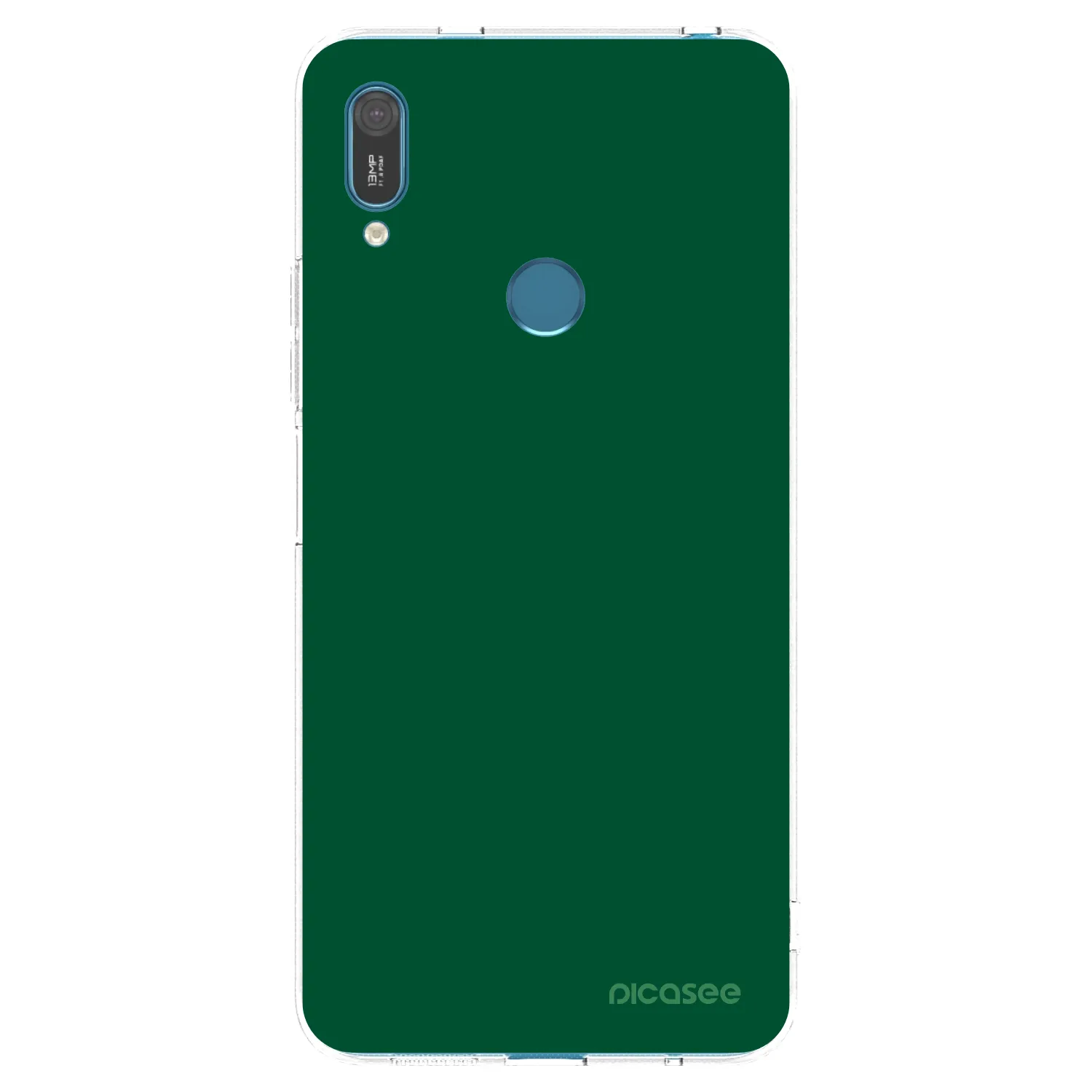 Picasee διαφανής θήκη σιλικόνης Huawei Y7 2019 - Green Gleam