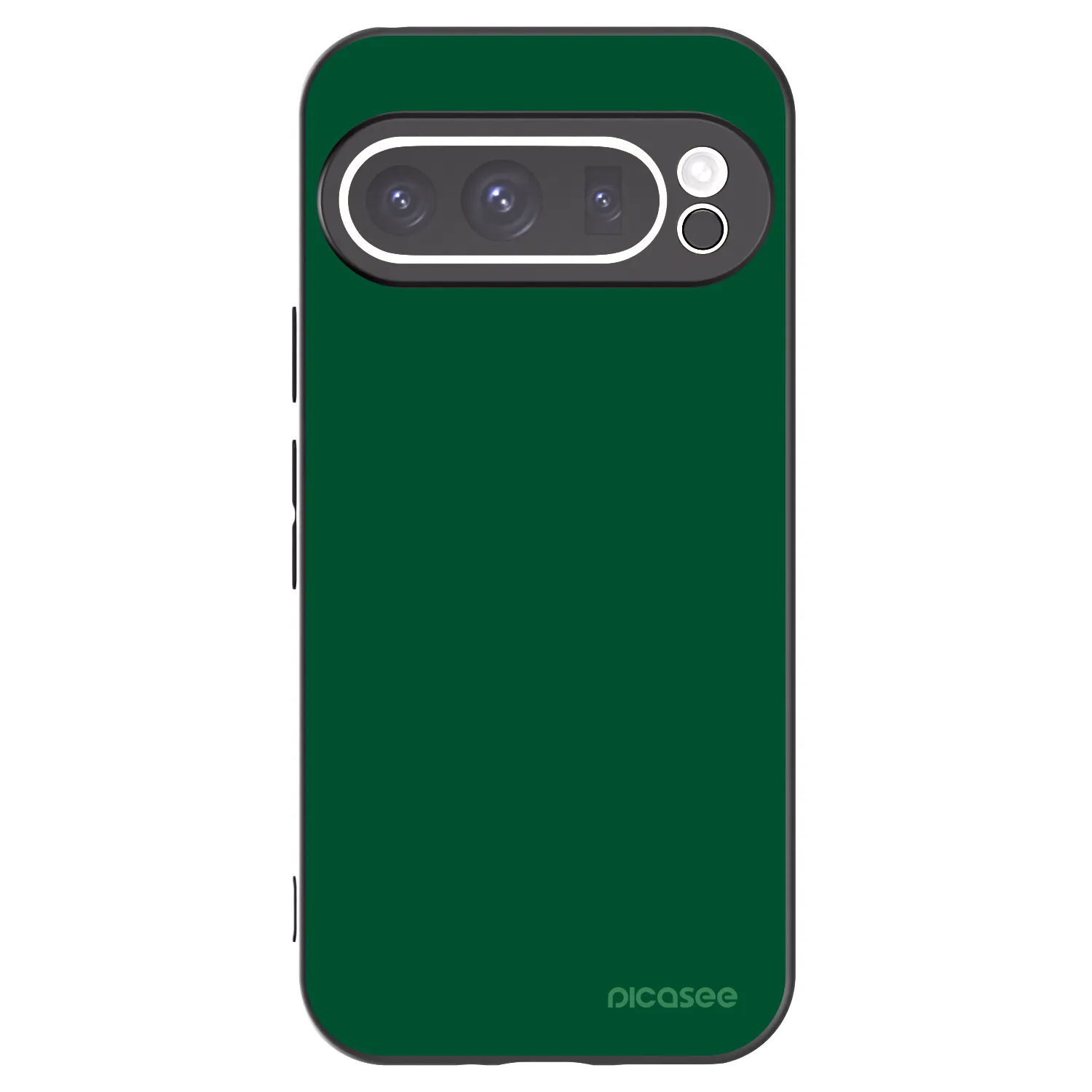Picasee Μαύρη θήκη σιλικόνης για Google Pixel 9 Pro - Green Gleam